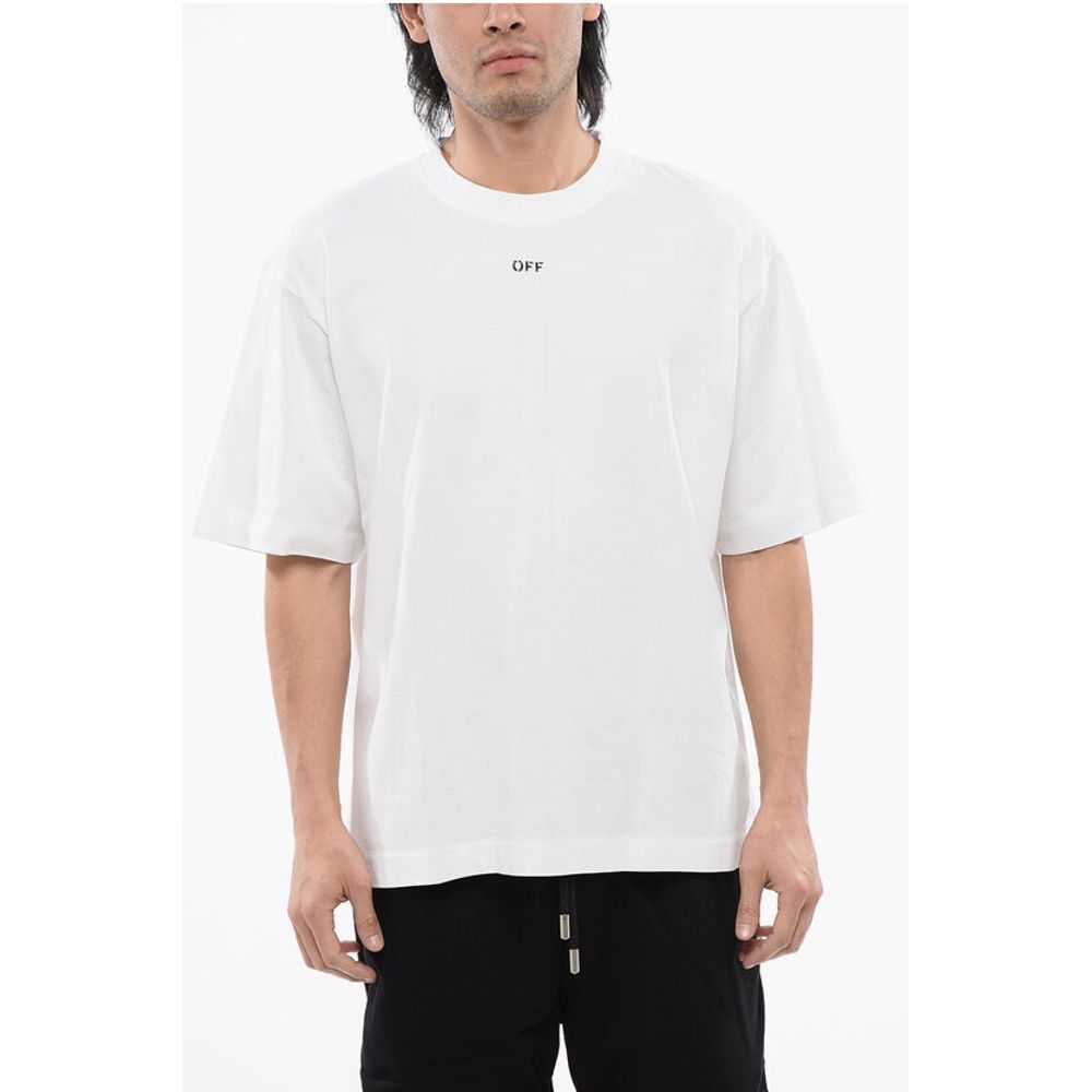 FOR EVER Solid Color Crew-neck T-Shirt with Contrasting Logo