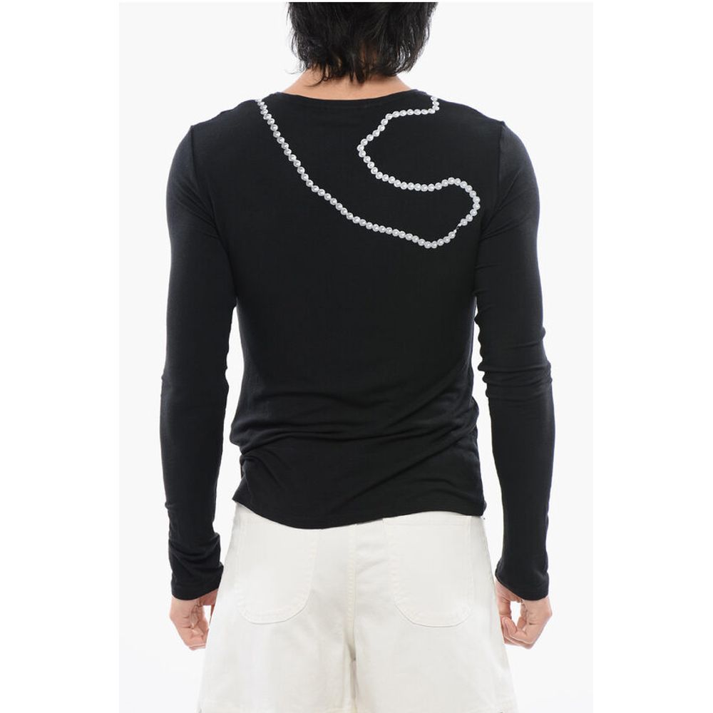 Pinted NECKLACE Long Sleeved T-shirt