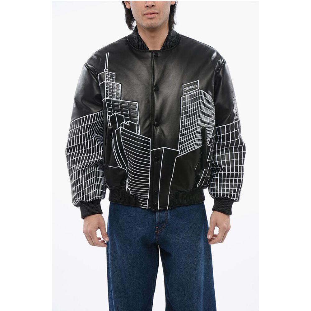 Leather SKYLINE Varsity Bomber
