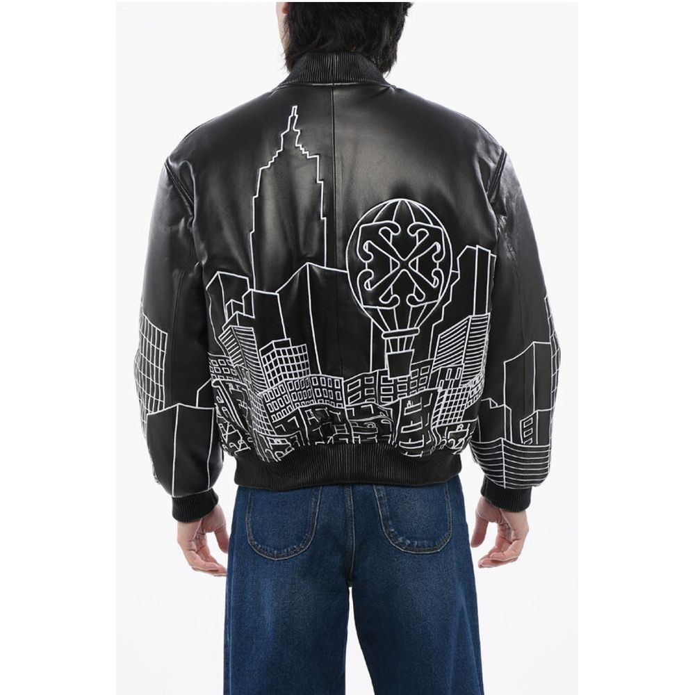 Leather SKYLINE Varsity Bomber