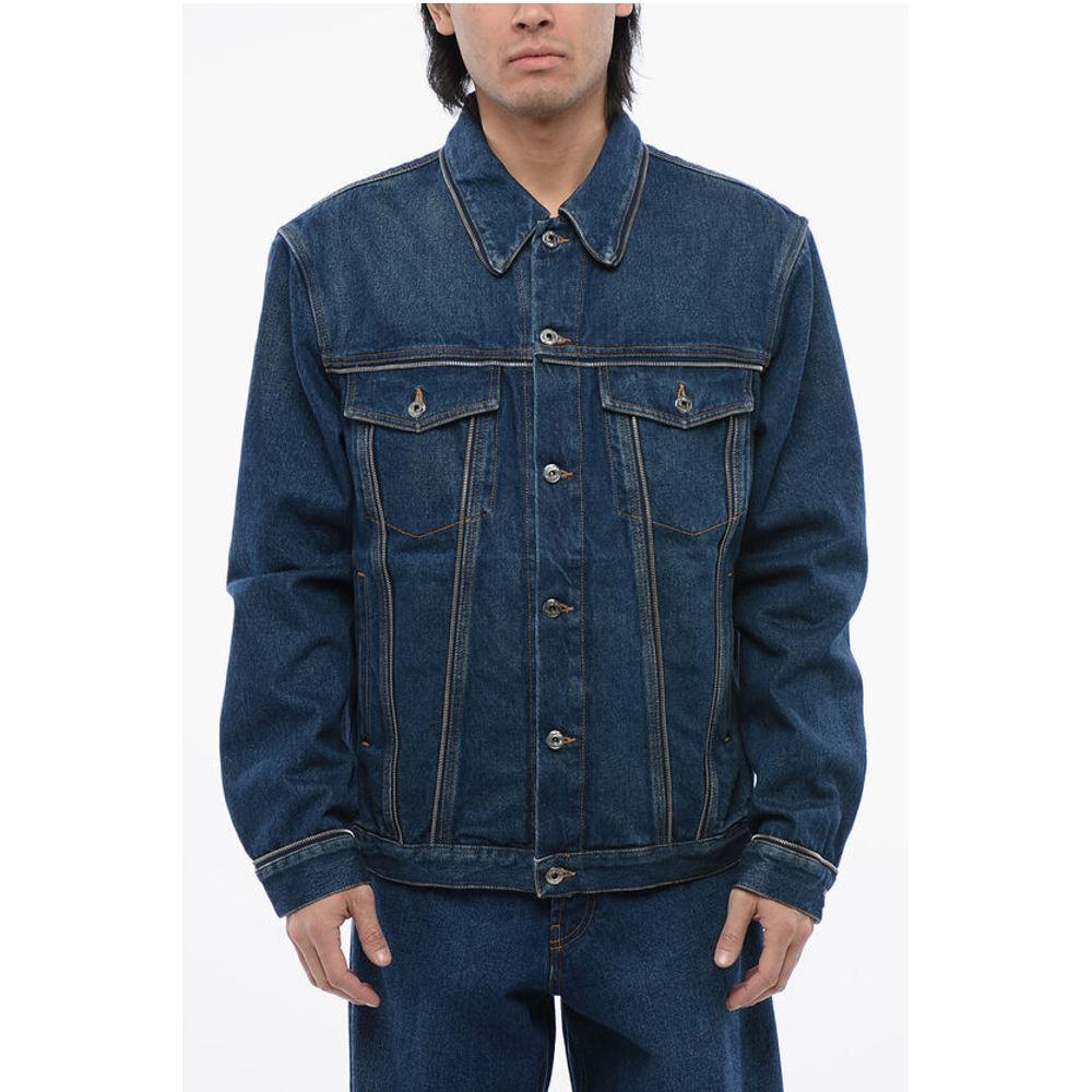 Denim Jacket With Zip Detail