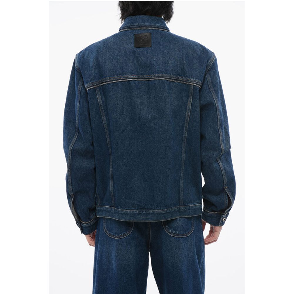 Denim Jacket With Zip Detail