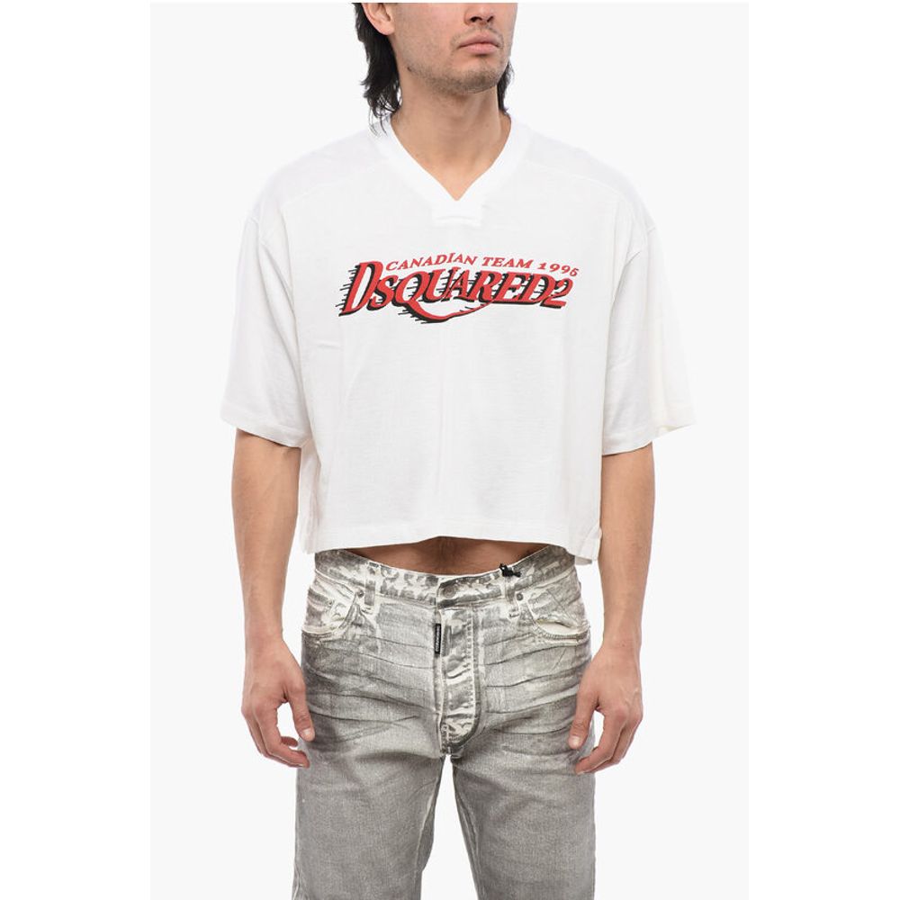 Printed Football Fit Cropped T-shirt