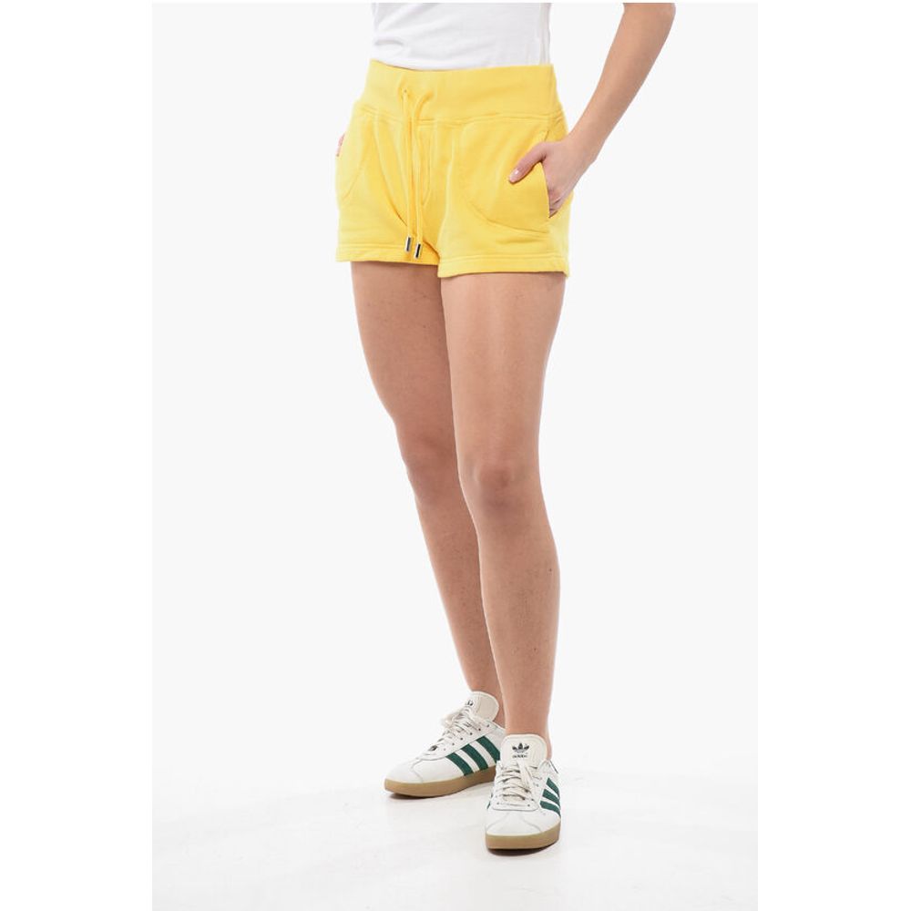 Brushed Cotton Shorts with Logo Patch