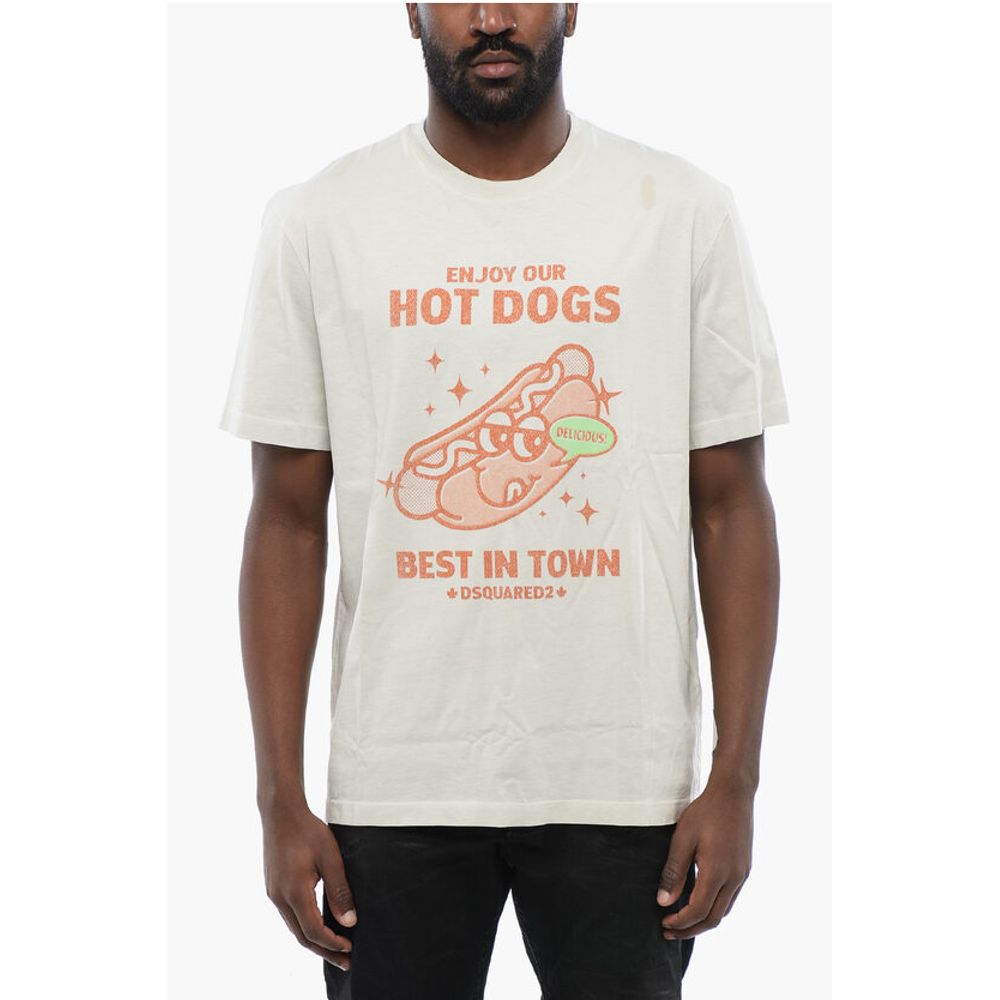Printed HOT DOGS Regular Fit T-shirt