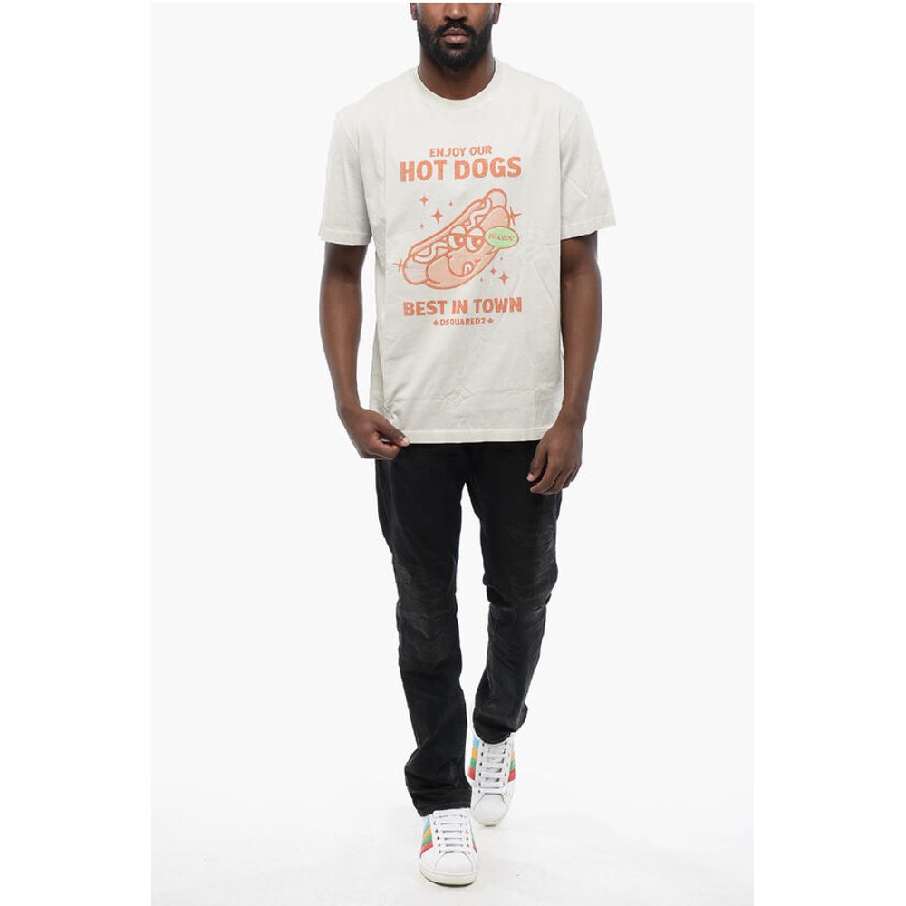 Printed HOT DOGS Regular Fit T-shirt