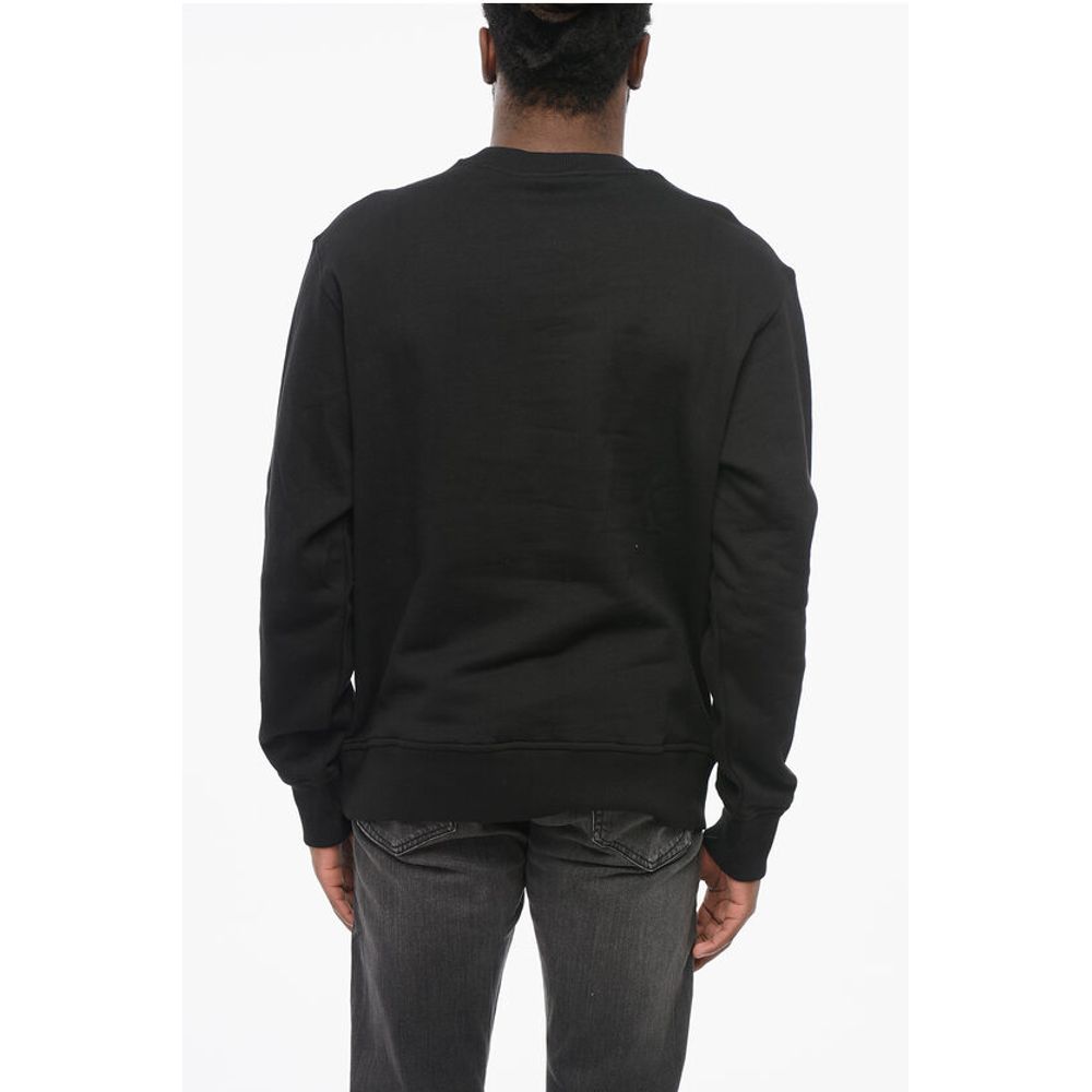 JEANS COUTURE Crew Neck Sweatshirt with Embossed Lamè Logo