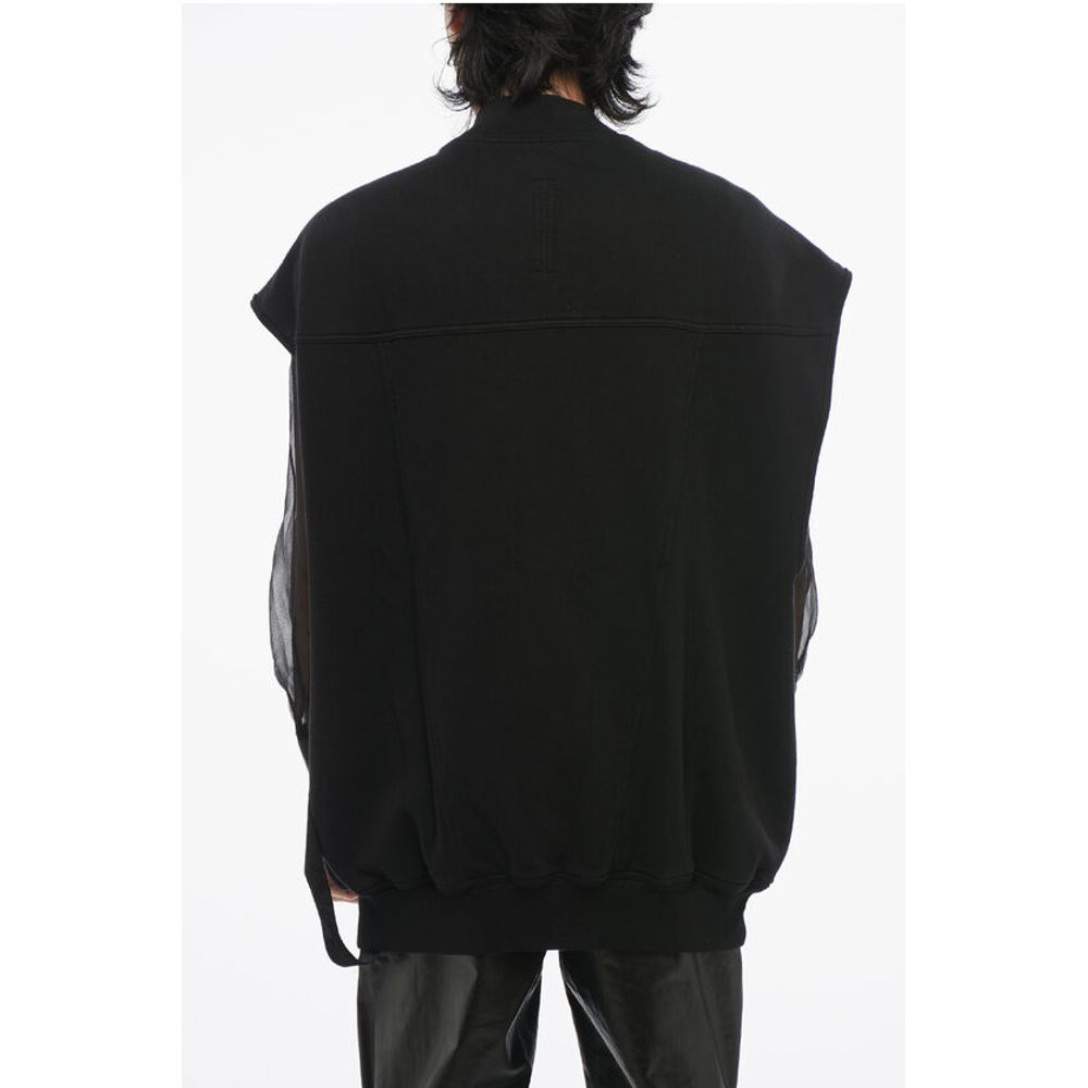 DRKSHDW Zip-up Jersey Vest with Oversized Design