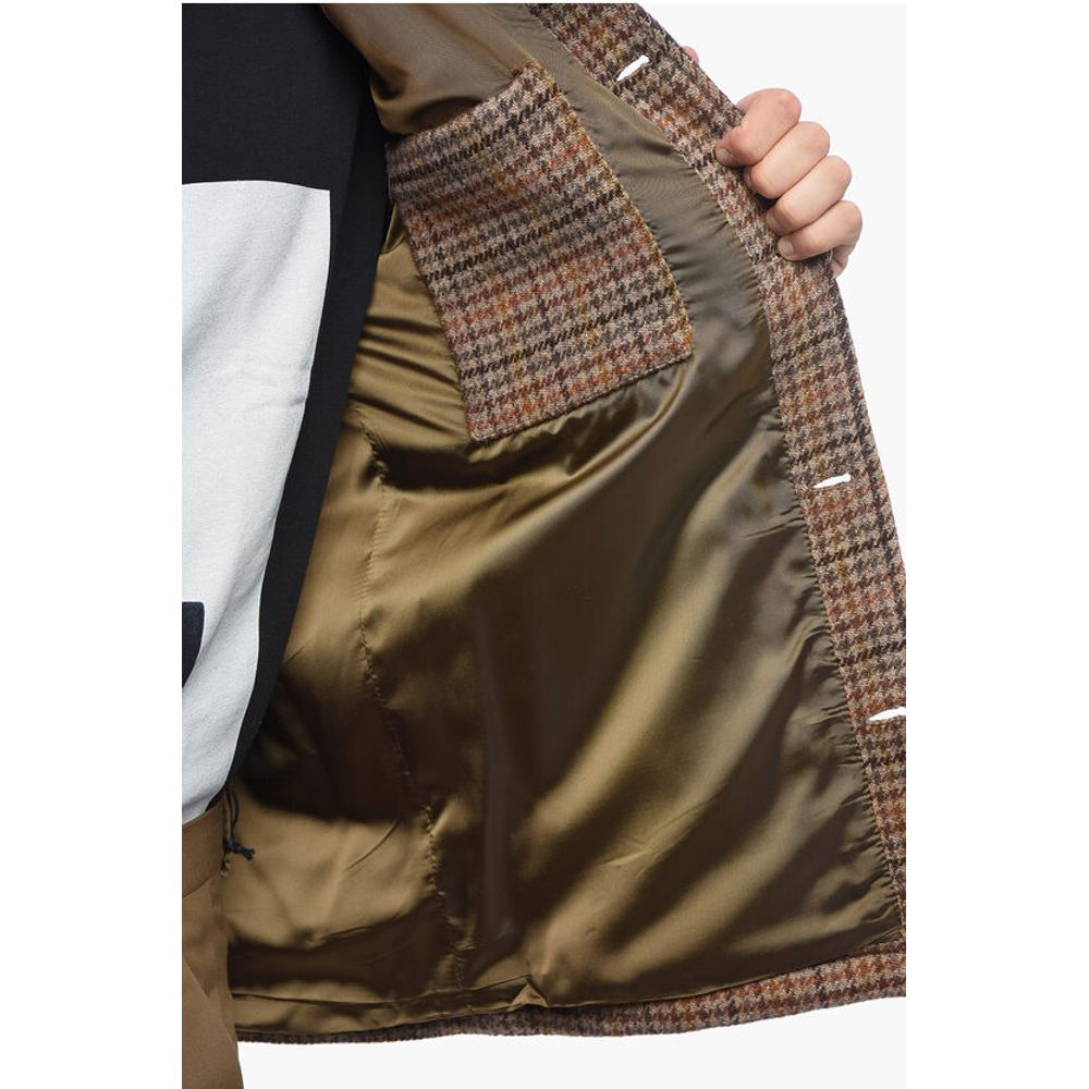 Wool Cloth NORTON Coat with Shetland Motif
