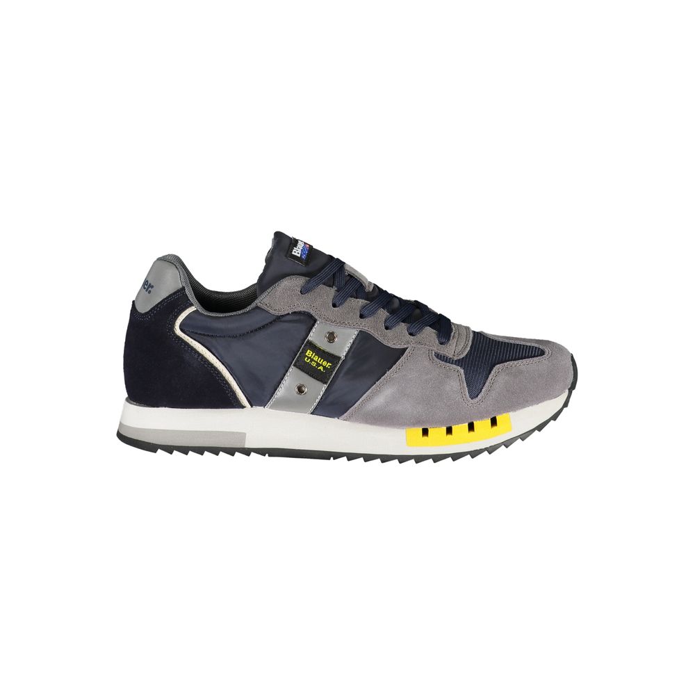 Blauer Elevate Your Step: حذاء رياضي أزرق برباط متباين اللون