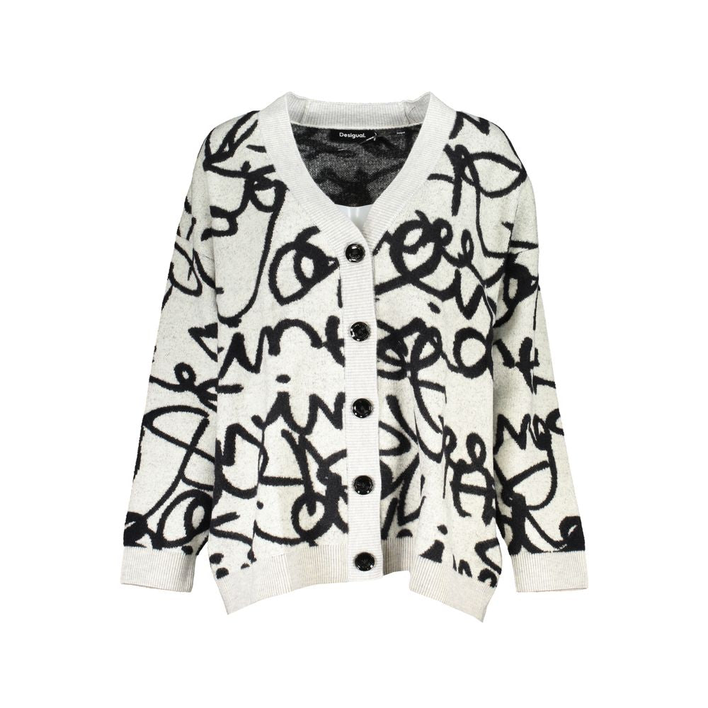 كارديجان Desigual Chic بلون متباين وفتحة رقبة على شكل حرف V