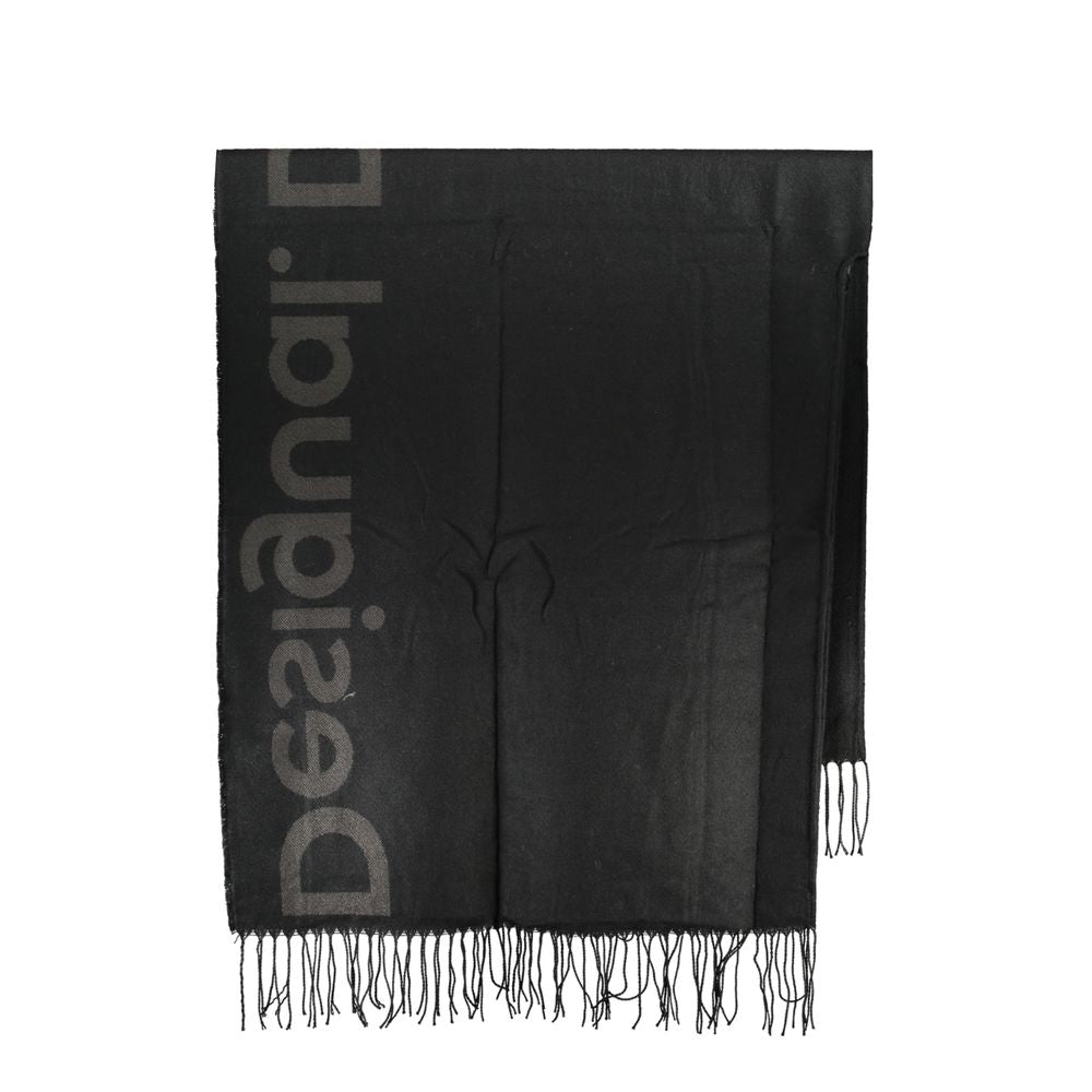 بونشو Desigual Chic Contrast Detail باللون الأسود الخالد