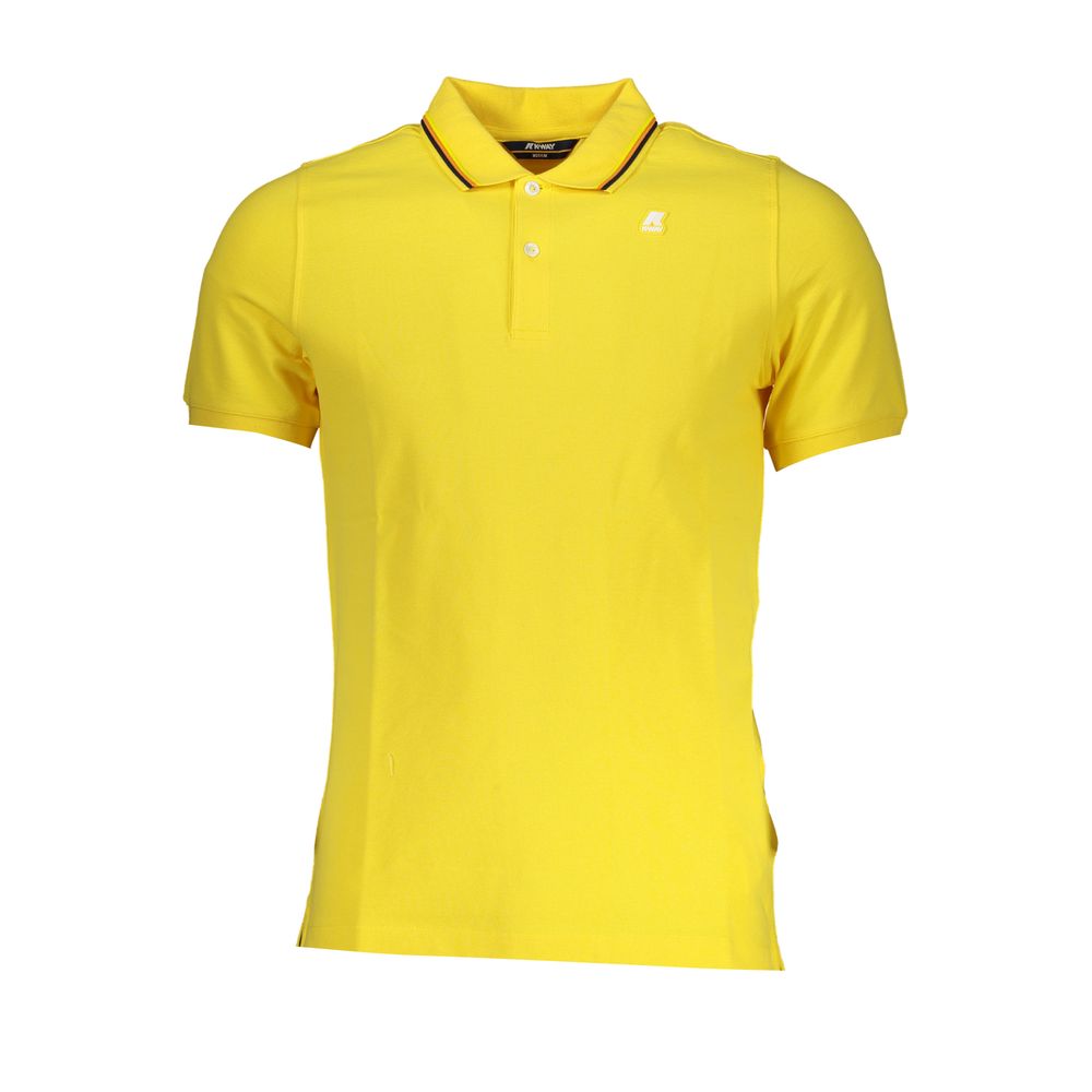 قميص بولو K-WAY Sunny Yellow بتفاصيل متباينة
