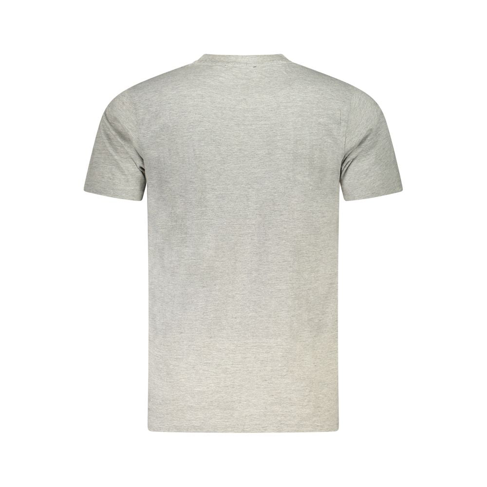 Gray Cotton Men T-Shirt