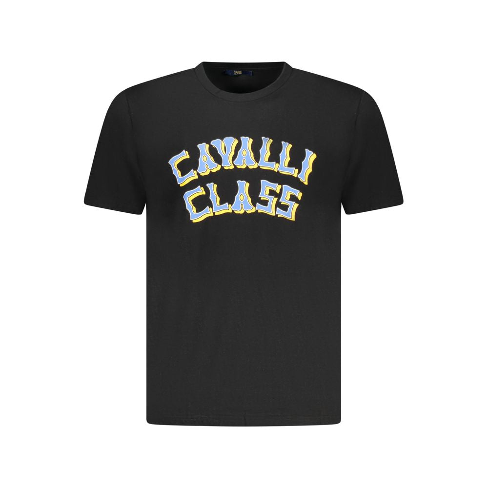 Black Cotton Men T-Shirt