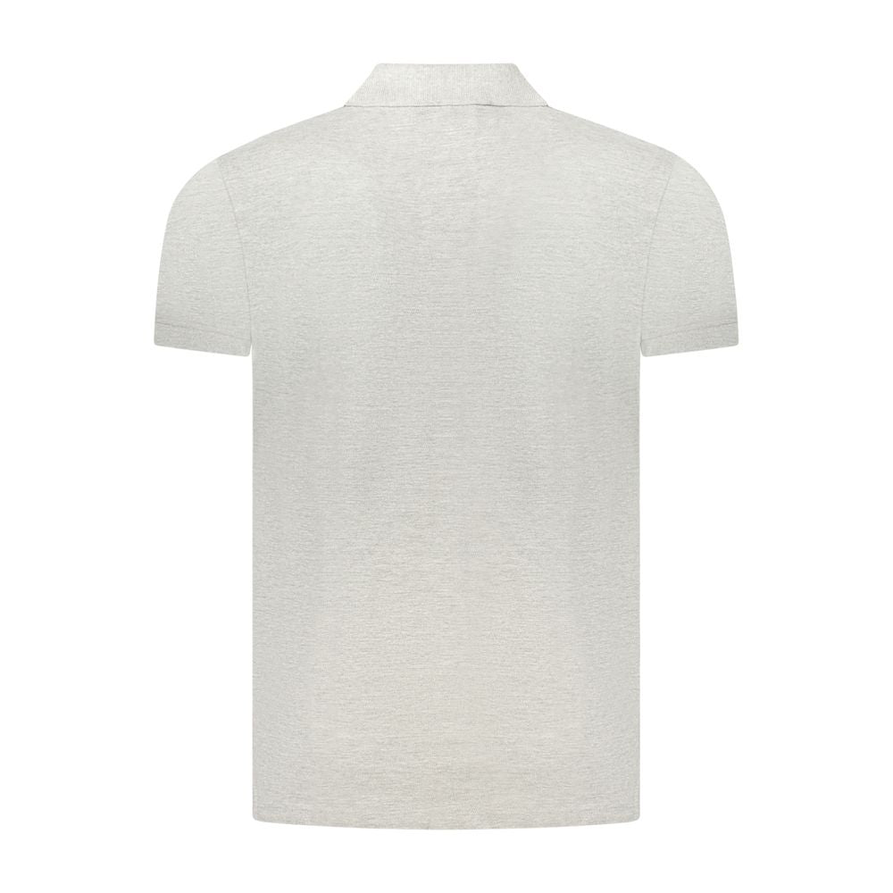 Gray Cotton Polo Shirt