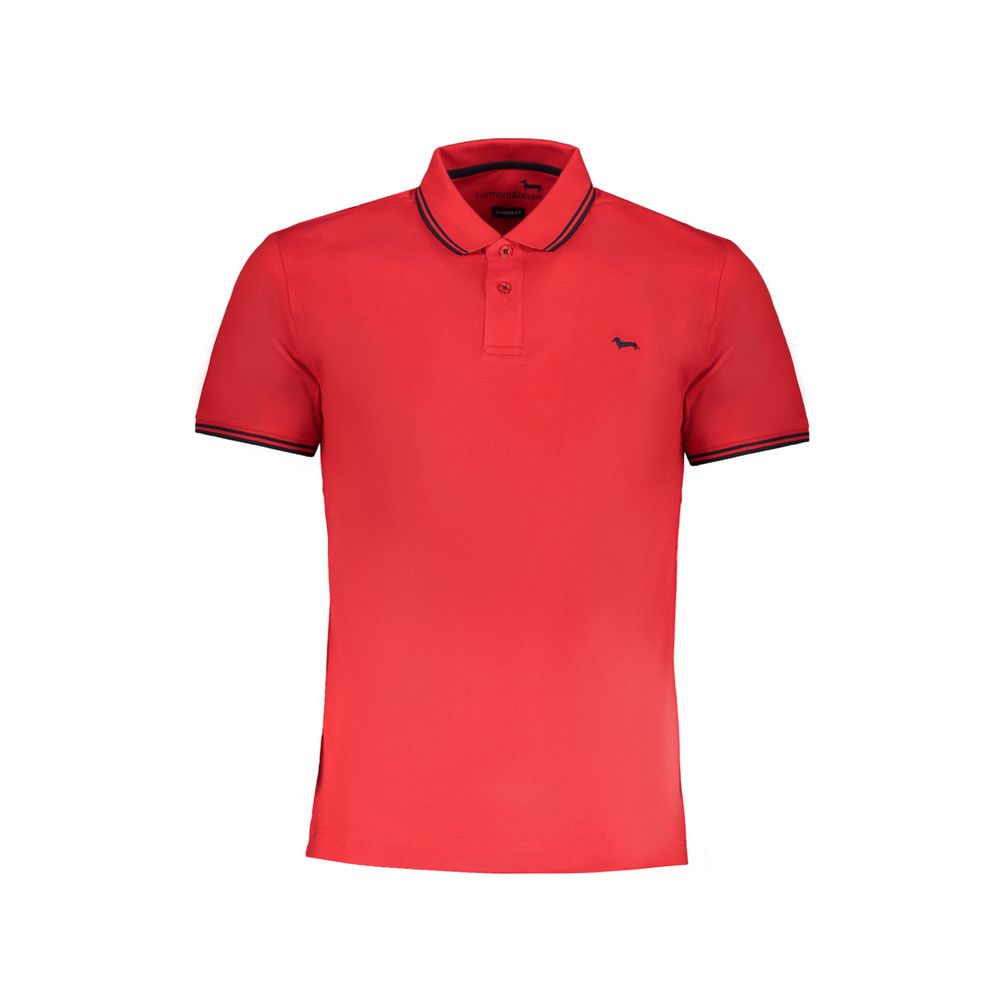 Harmont & Blaine Rosso Cotton Men Polo Shirt - Luxe Marca