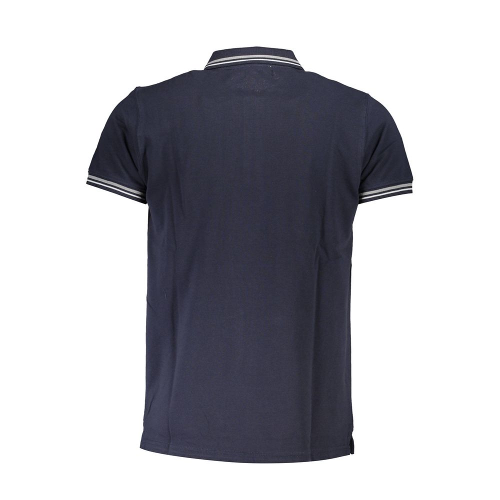 Cavalli Class Blue Cotton Men Polo Shirt