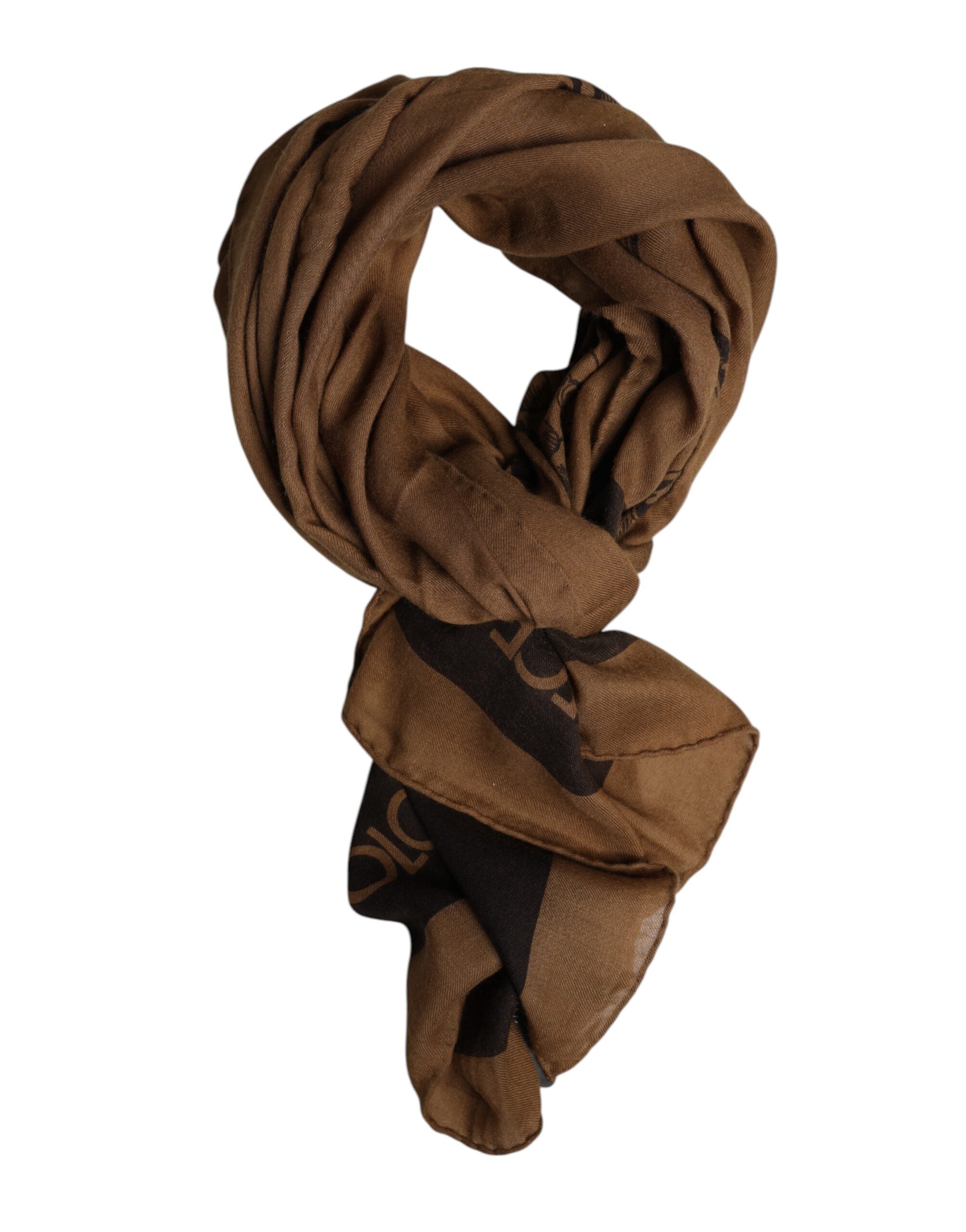 وشاح رجالي من دولتشي آند غابانا بني من DG Crown Neck Warmer