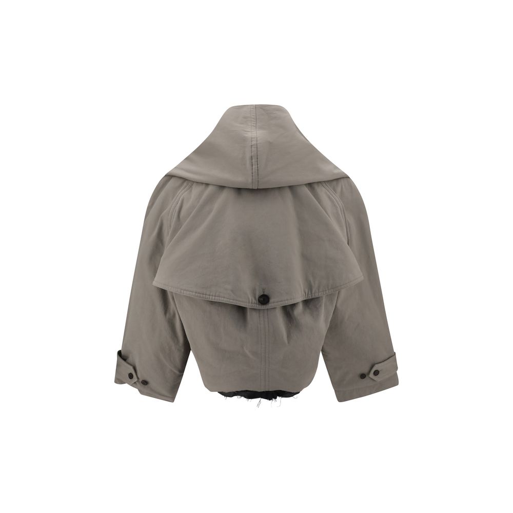 Reverse hooded Trench Coat