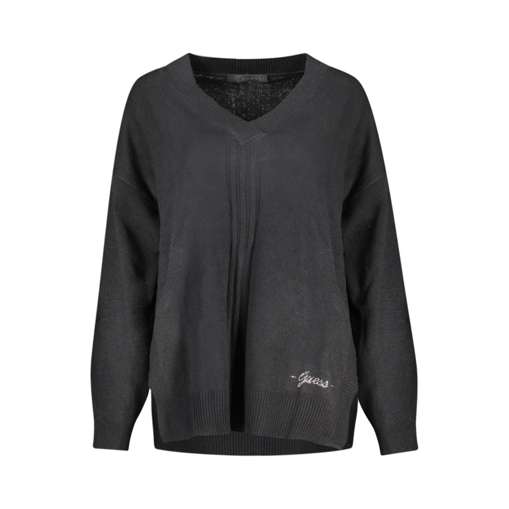 سترة جينز قطنية سوداء من Guess