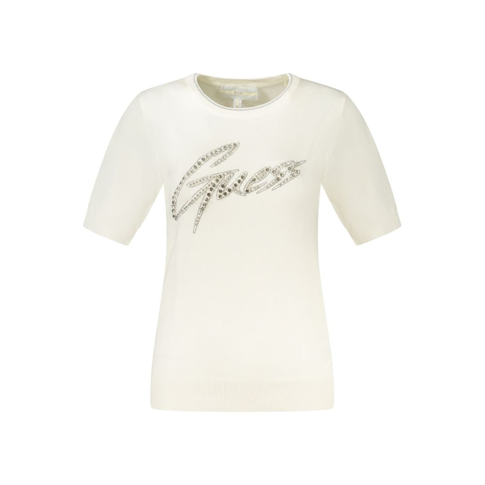 سترة جينز بيضاء من الفيسكوز من Guess