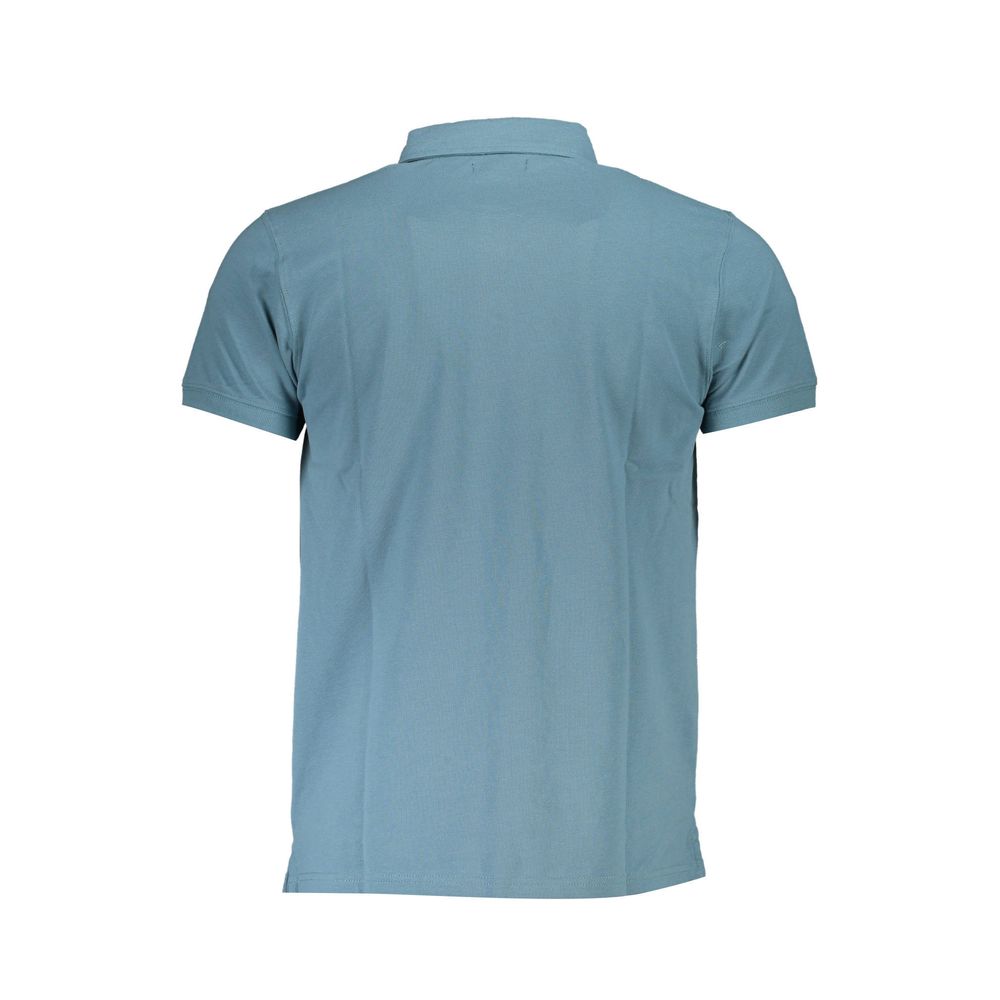 Blue Cotton Polo Shirt