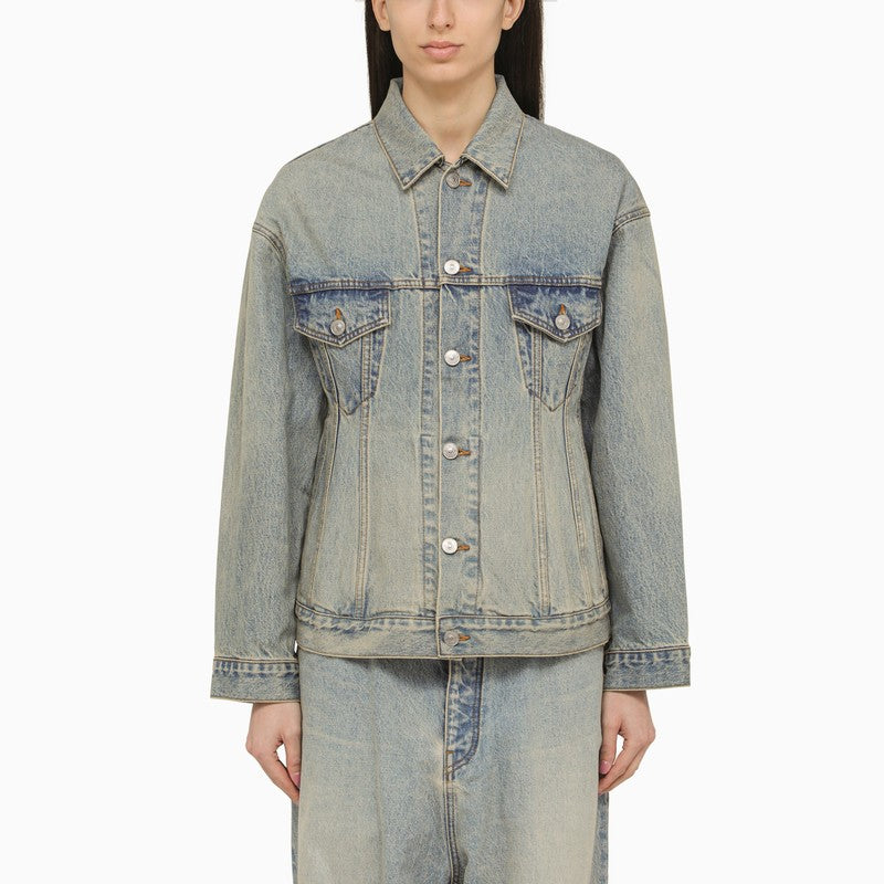 Balenciaga Balenciaga Light blue washed-effect denim jacket