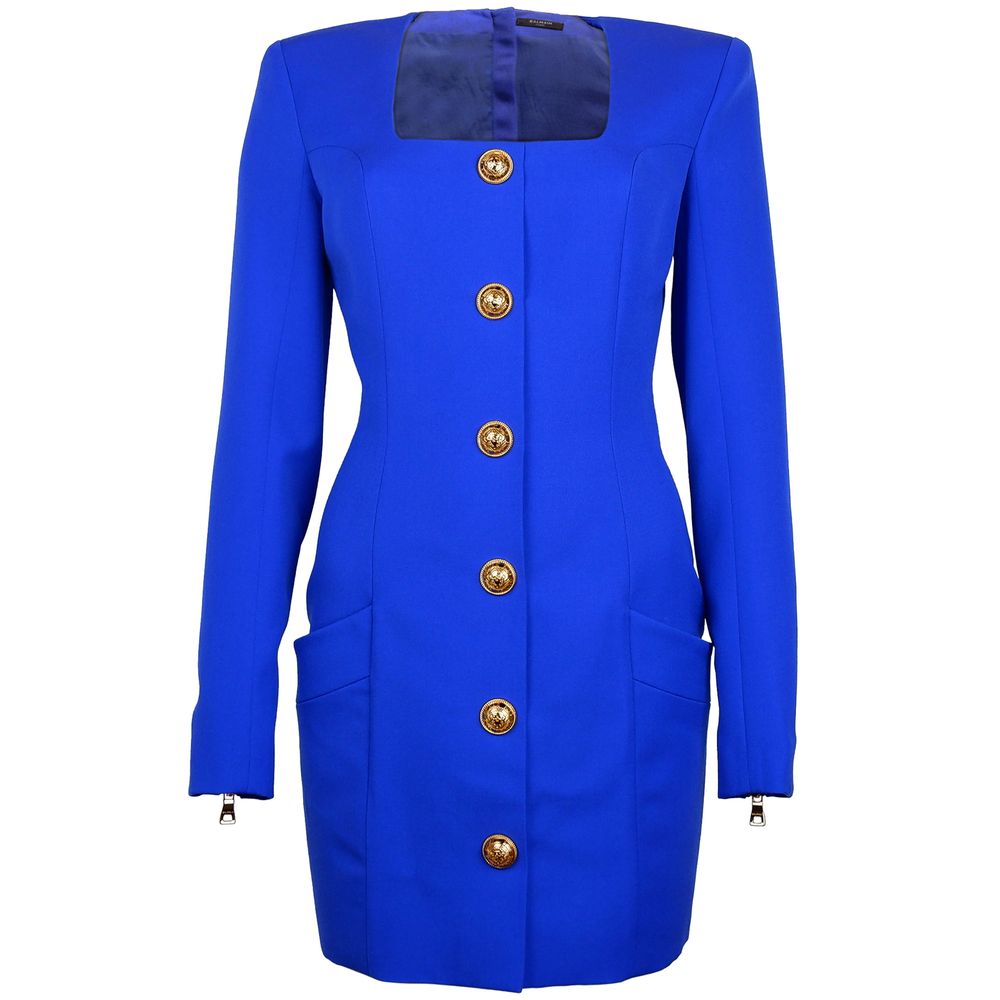 Blue Wool Dress