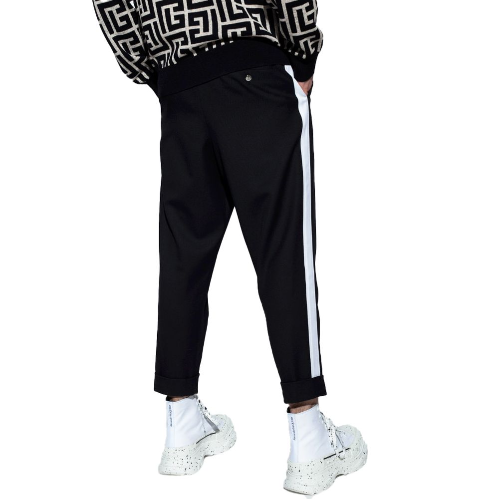 Black Cotton Jeans & Pant