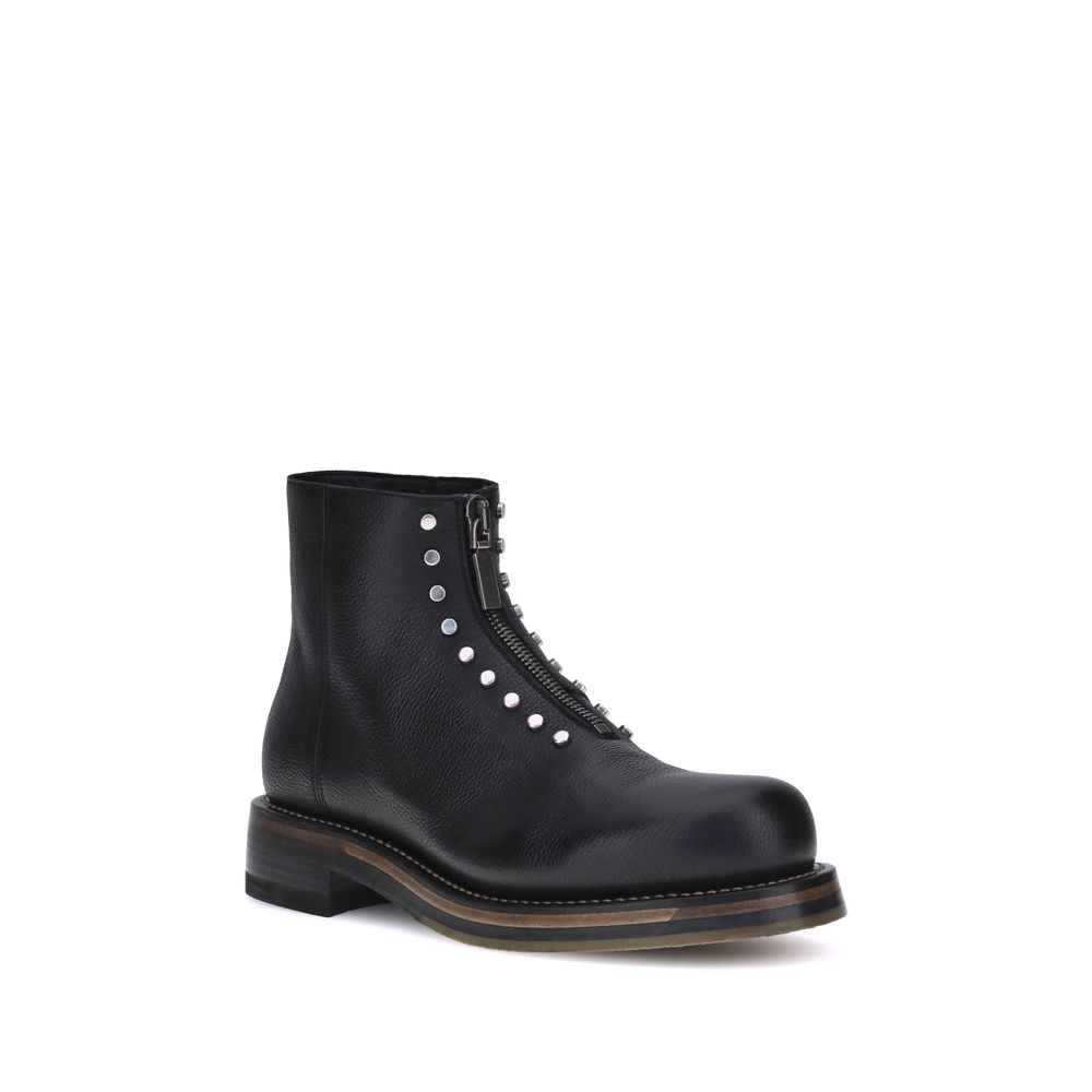 Studded leather Ankle Boots
