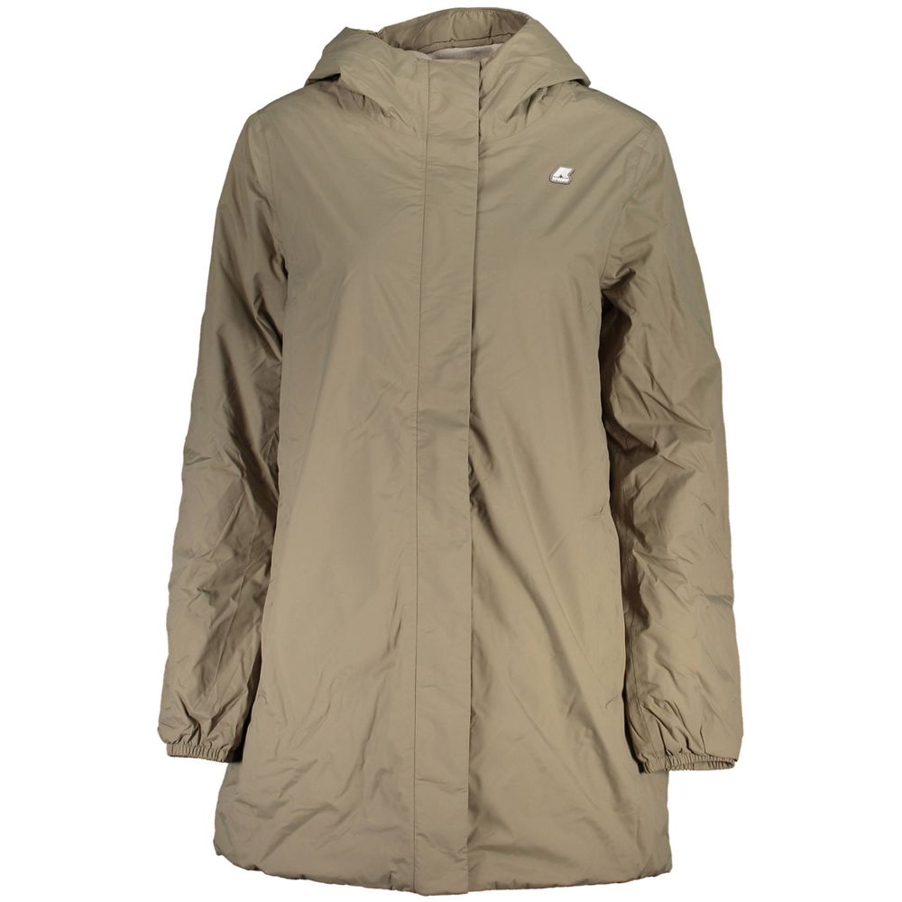 Beige Polyester Jackets & Coat