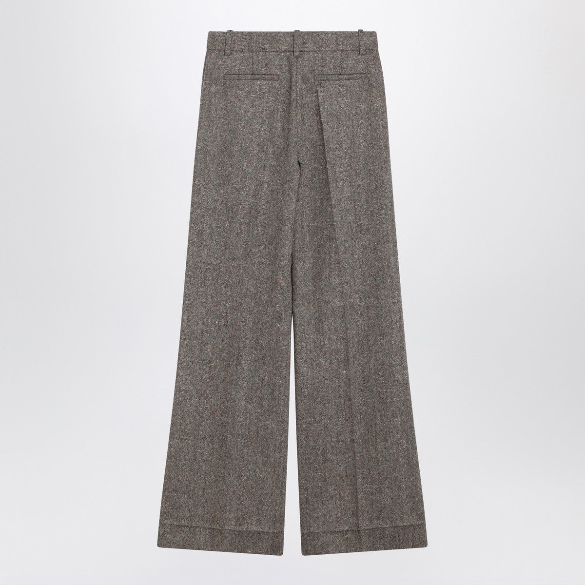 Valentino Valentino Ivory/brown patterned wool trousers
