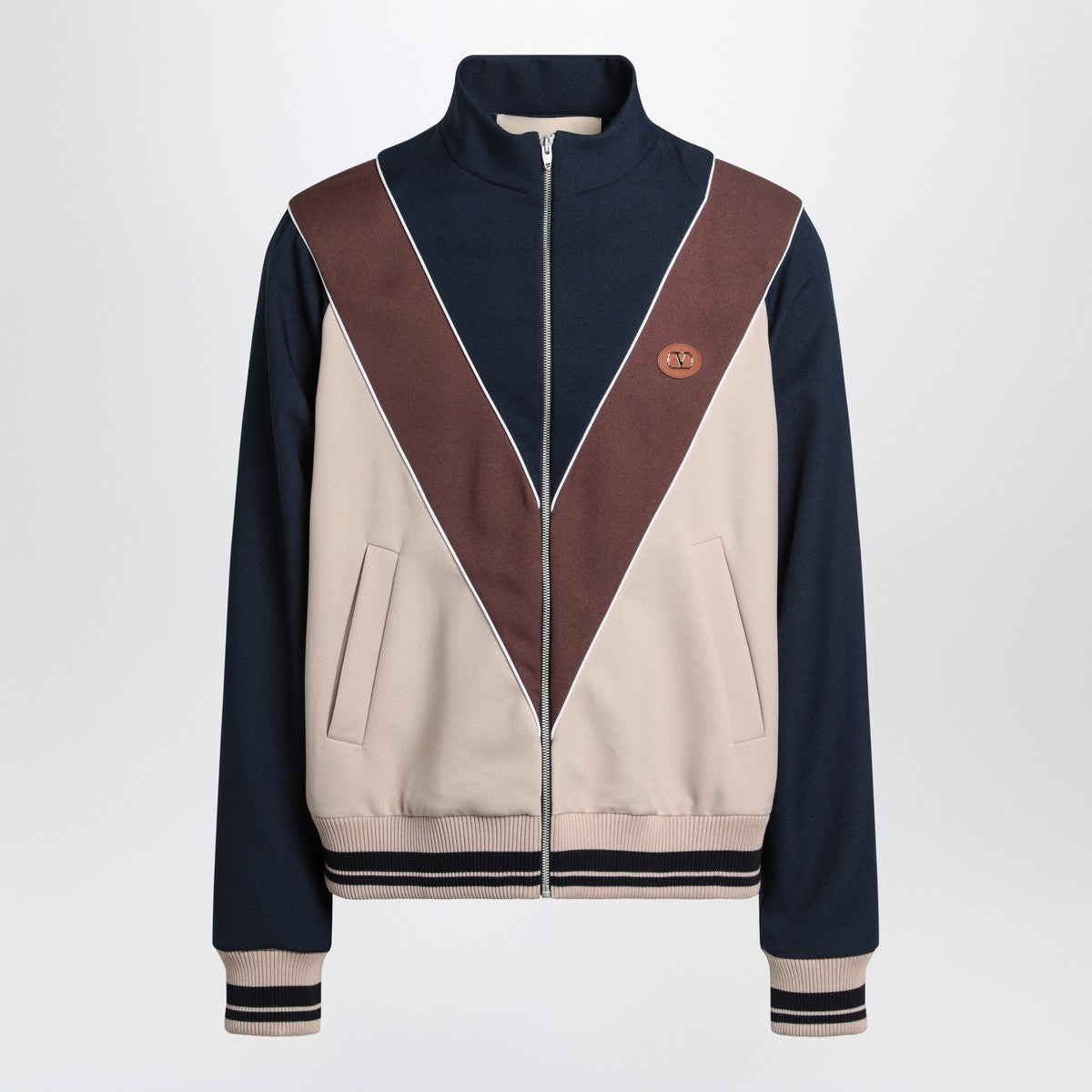 Valentino Valentino Zip-up sweatshirt with VLogo patch