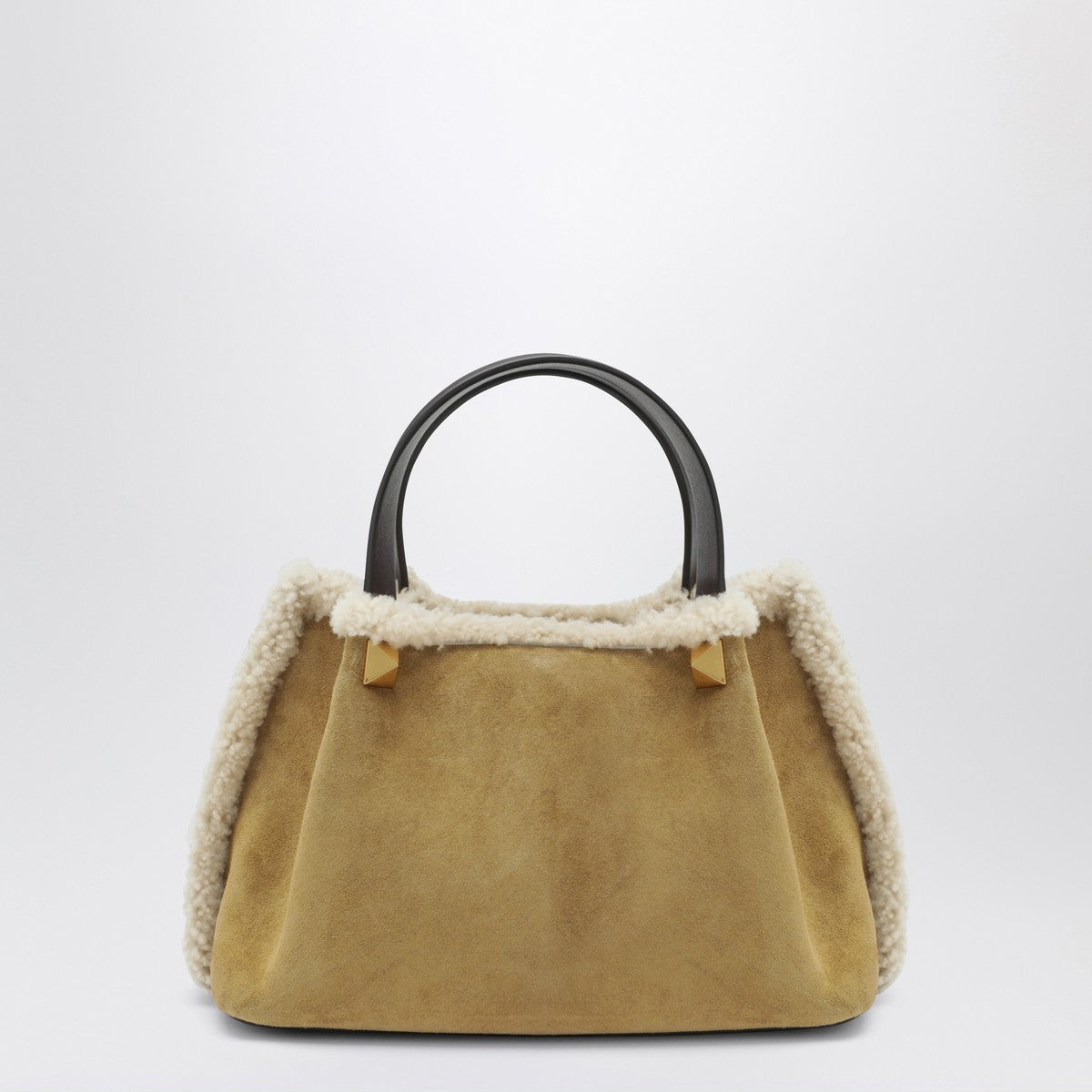 Valentino Garavani Valentino Garavani VLogo Small beige suede bag