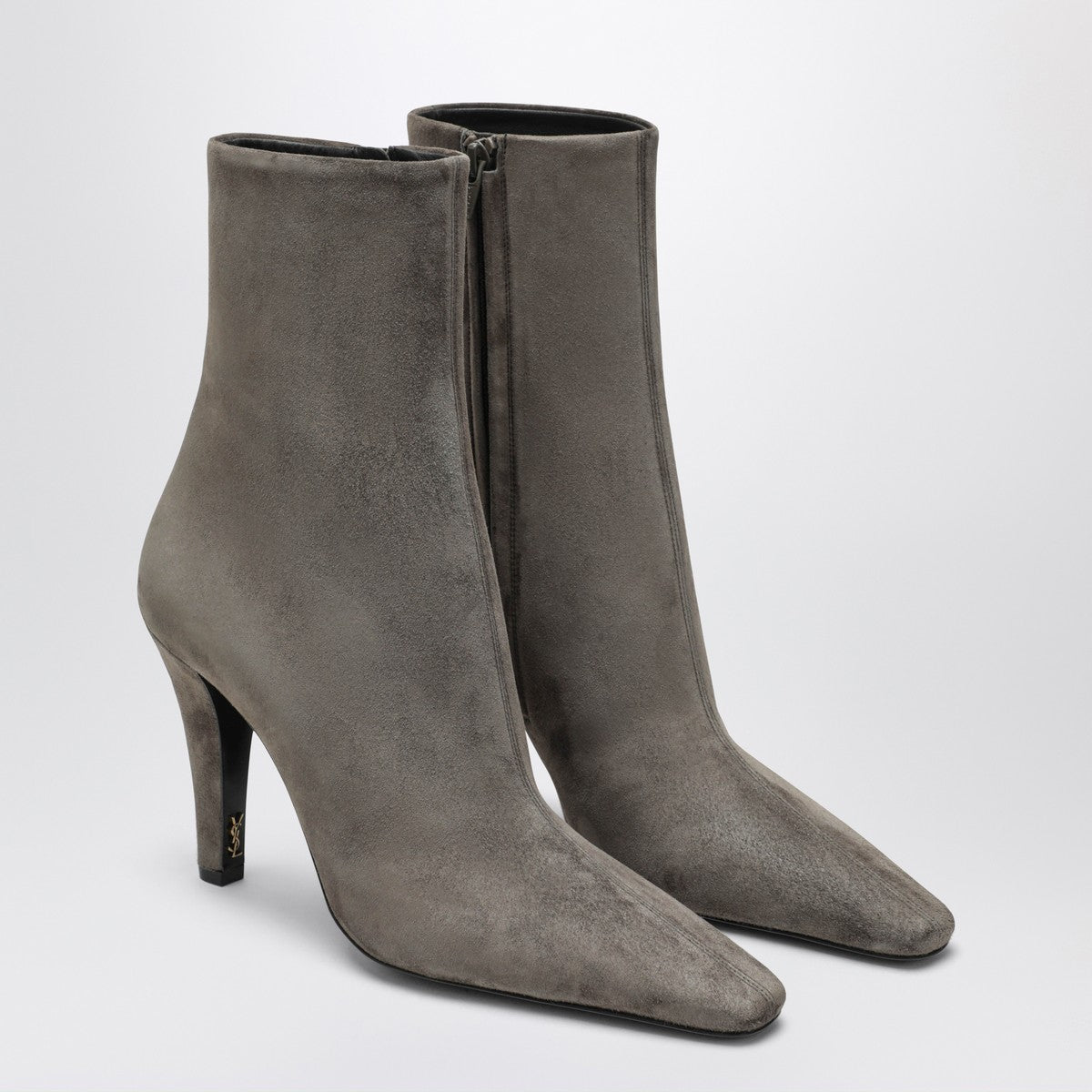 Saint Laurent Saint Laurent Grey Jill suede ankle boots