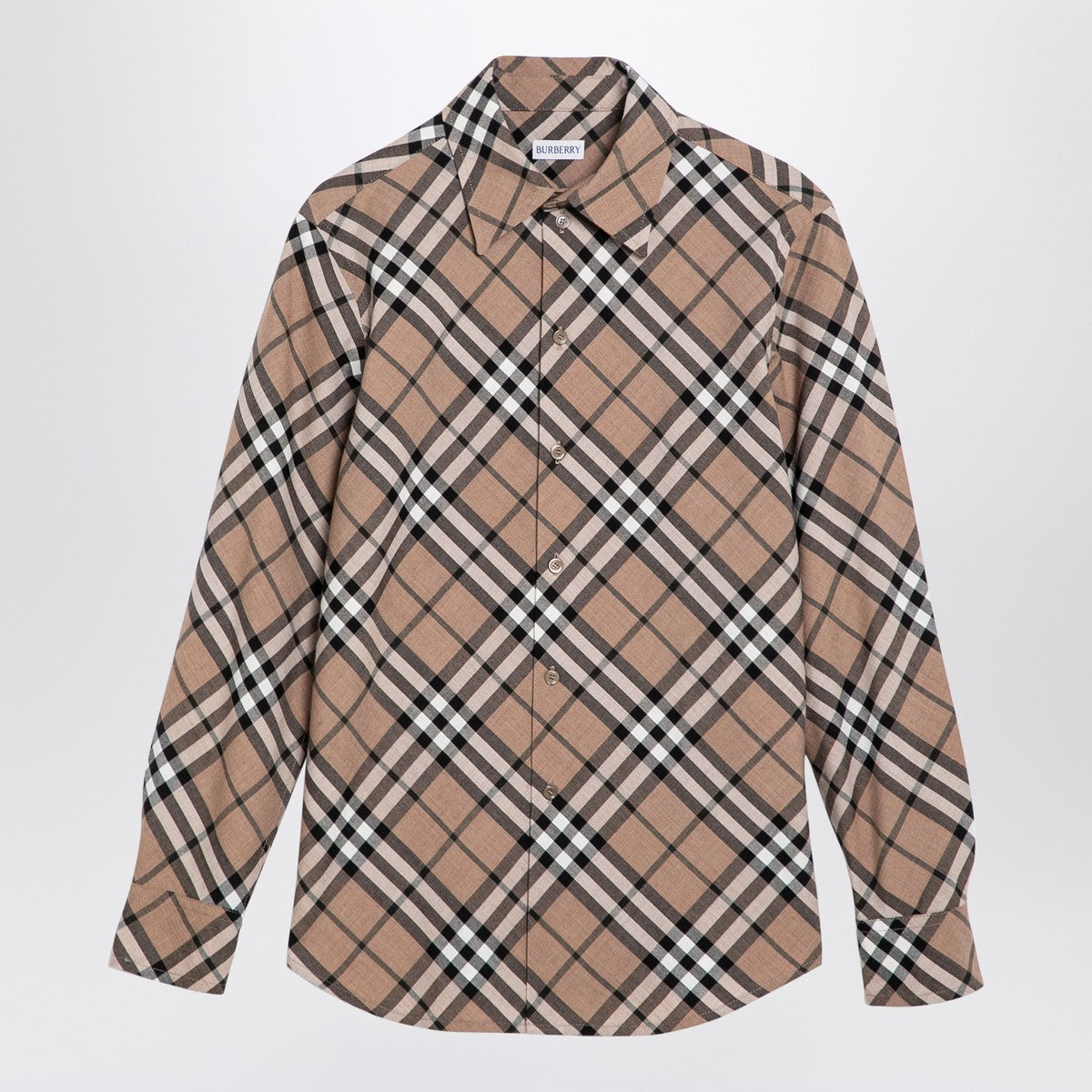 Burberry Burberry Check pattern wool blend shirt