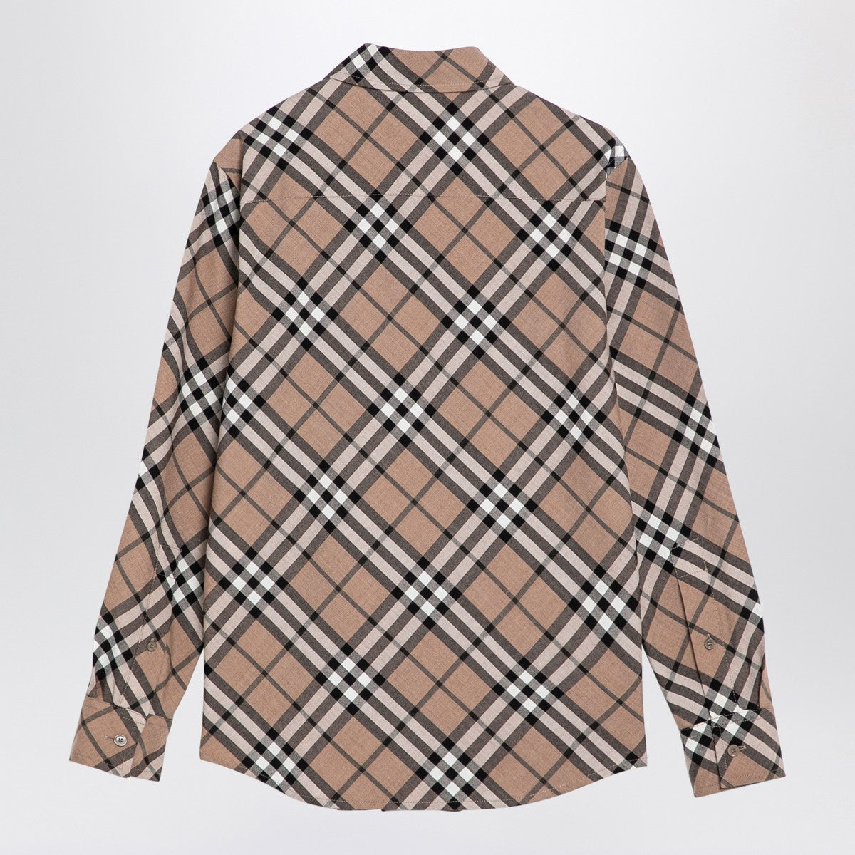 Burberry Burberry Check pattern wool blend shirt