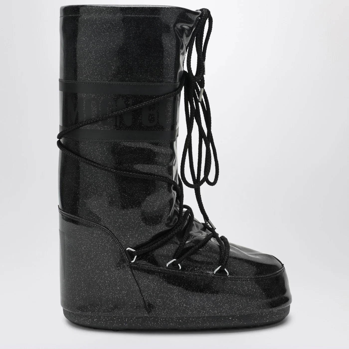 Moon Boot Black Icon Glitter boots