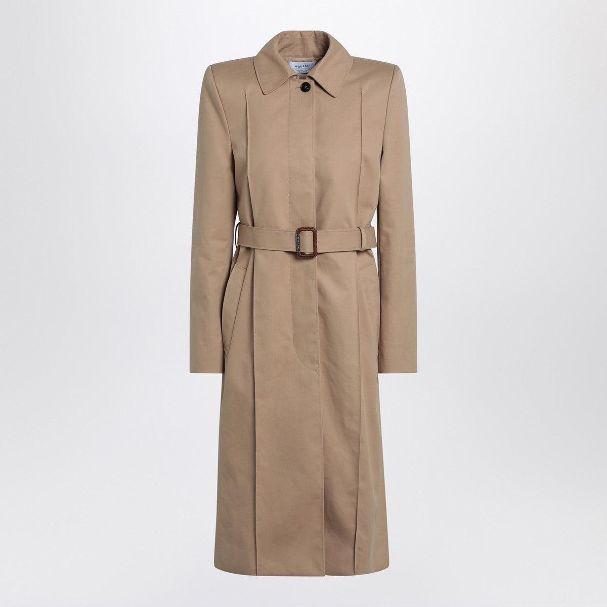 Alexander Mcqueen Alexander McQueen Beige trench coat with belt
