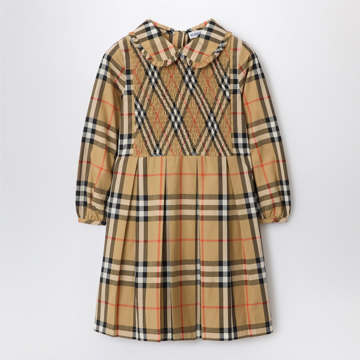 Burberry Burberry Check-pattern dress in cotton poplin