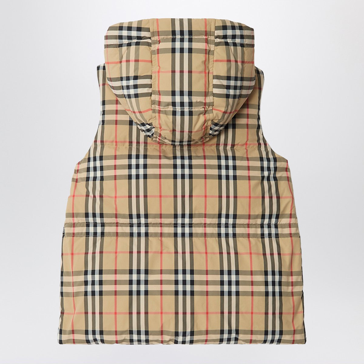 Burberry Burberry Nylon sleeveless down jacket with Check motif