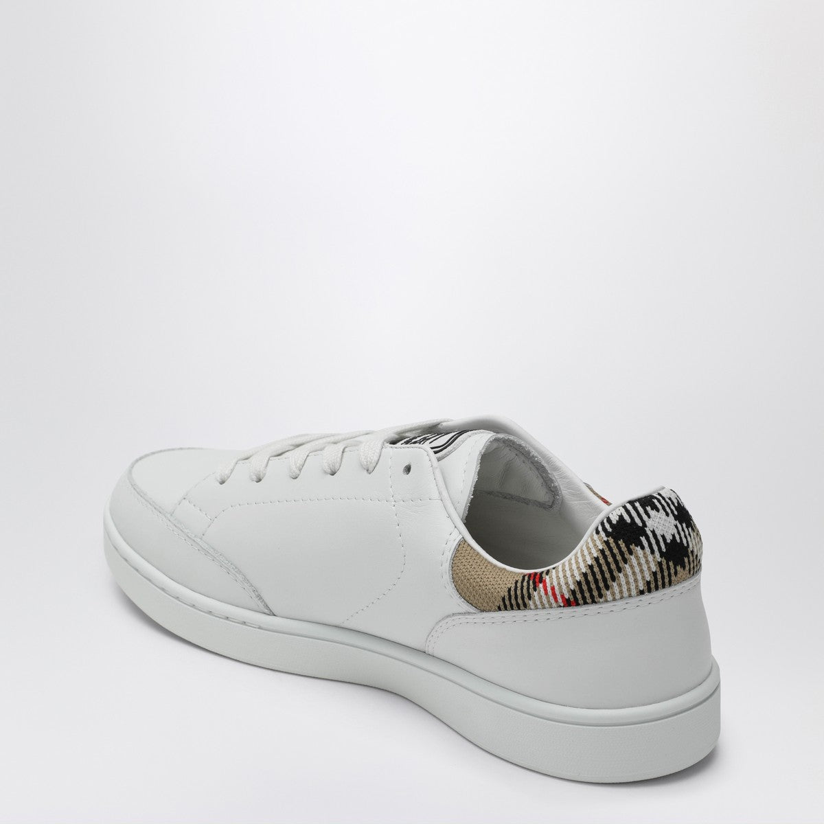 Burberry Burberry Set sneakers in white leather and Check