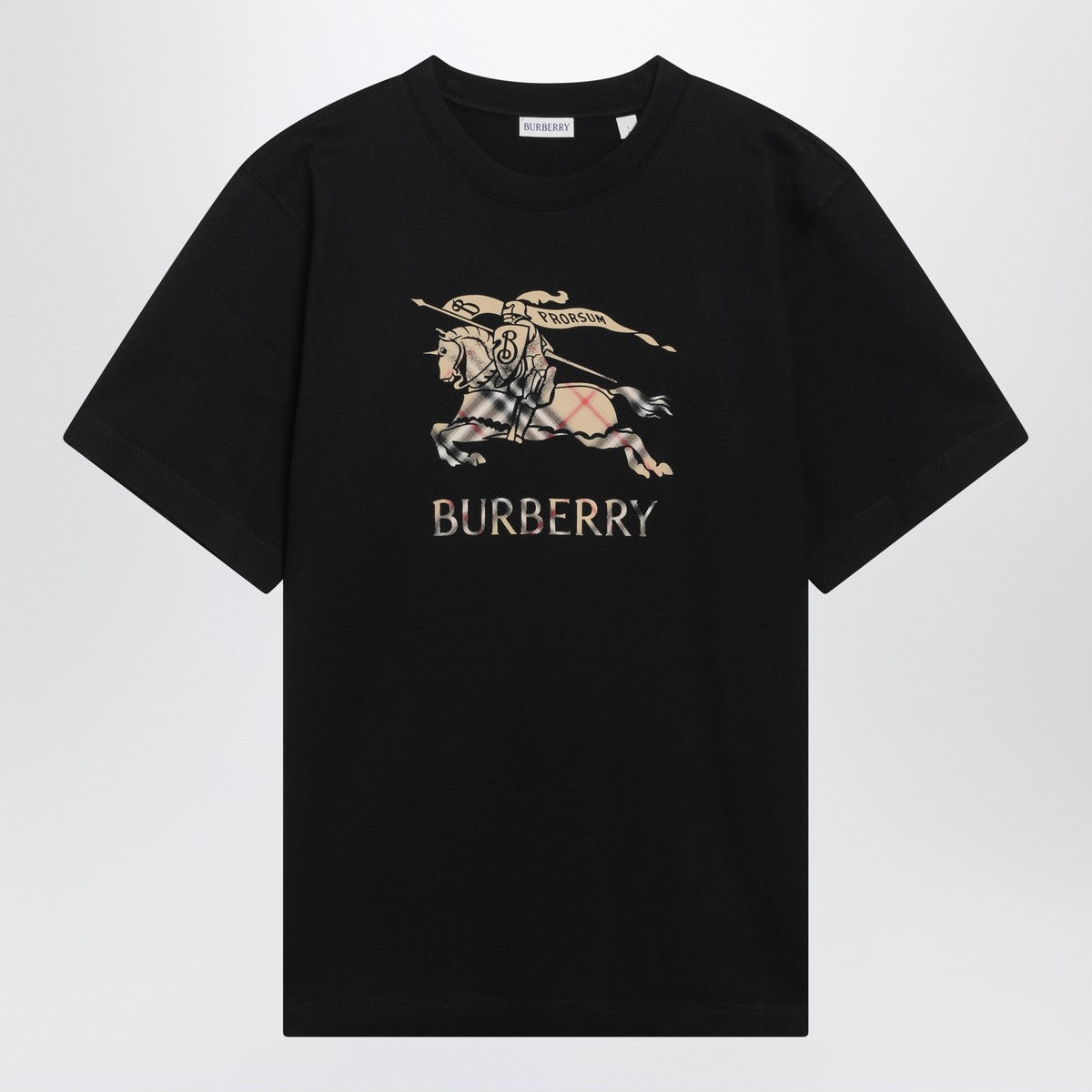 Burberry Burberry Black T-shirt with shaded EKD print