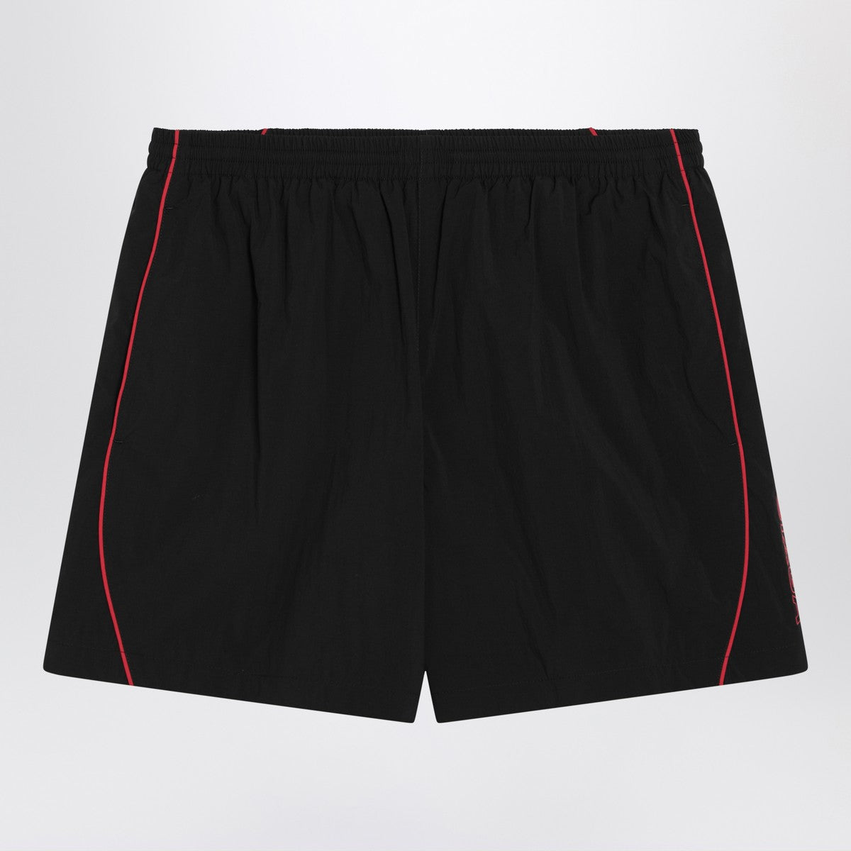 Balenciaga Balenciaga Black technical fabric short with logo