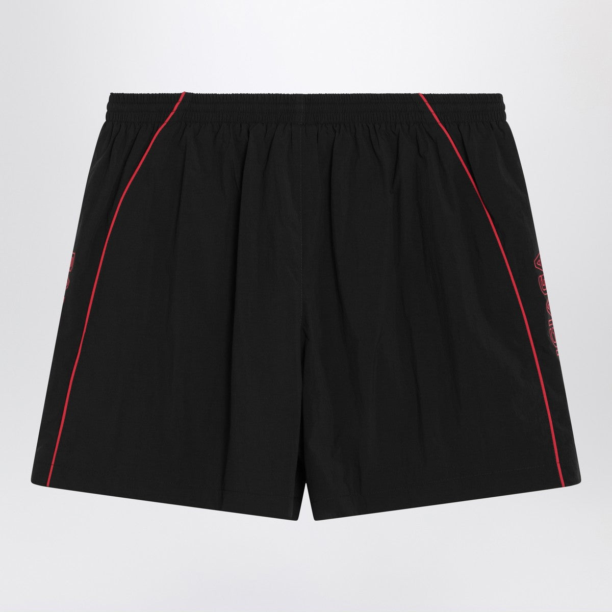 Balenciaga Balenciaga Black technical fabric short with logo