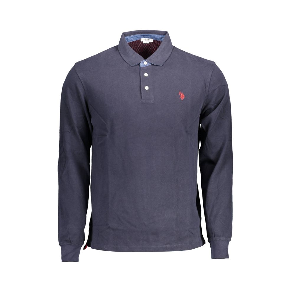 قميص بولو قطني أزرق من US POLO ASSN