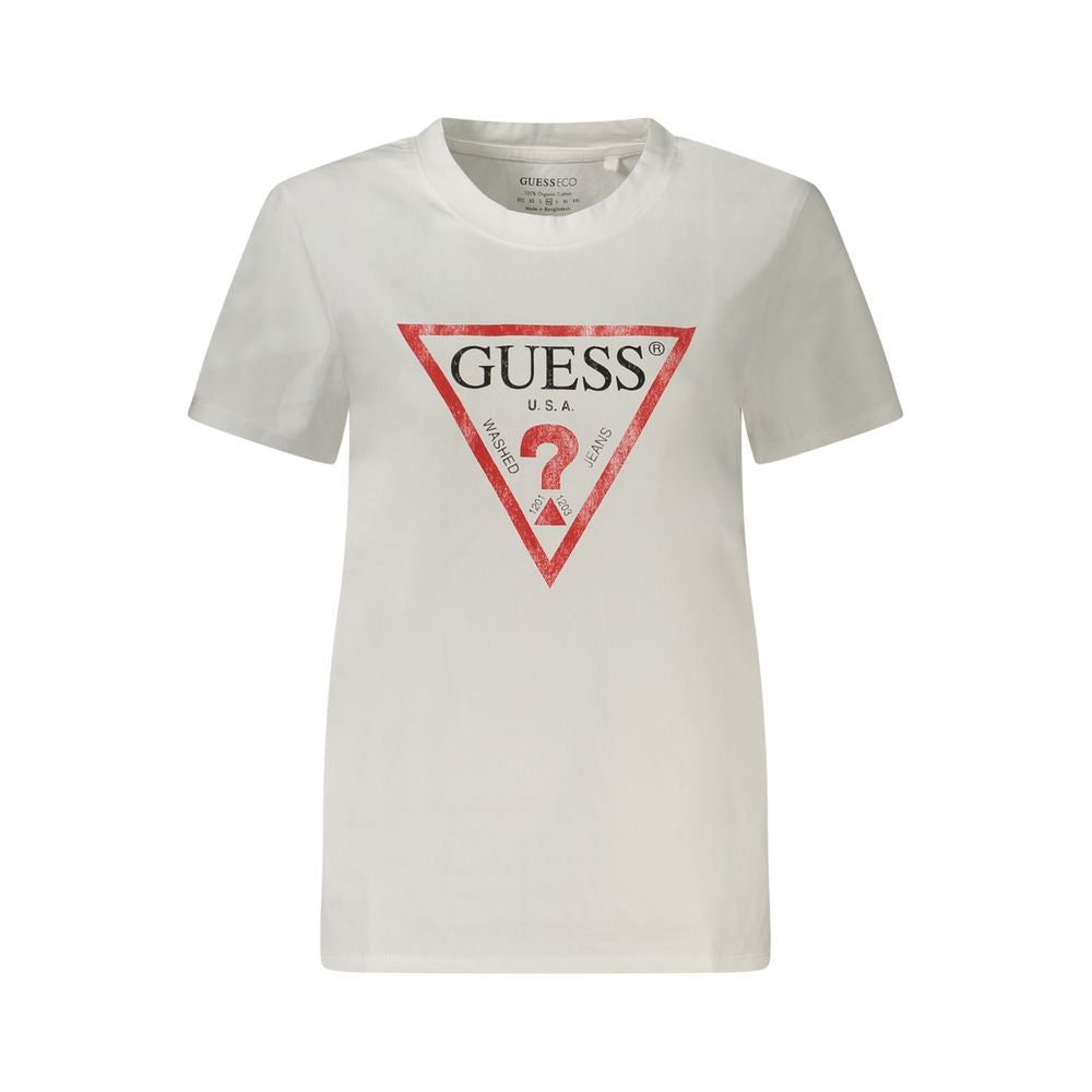 بنطلون جينز أبيض وقميص قطني من Guess