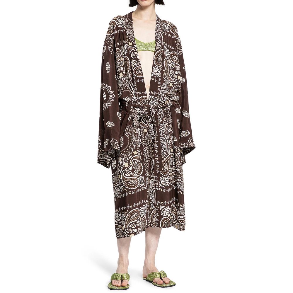 Printed Viscose Twill Kaftan Dress