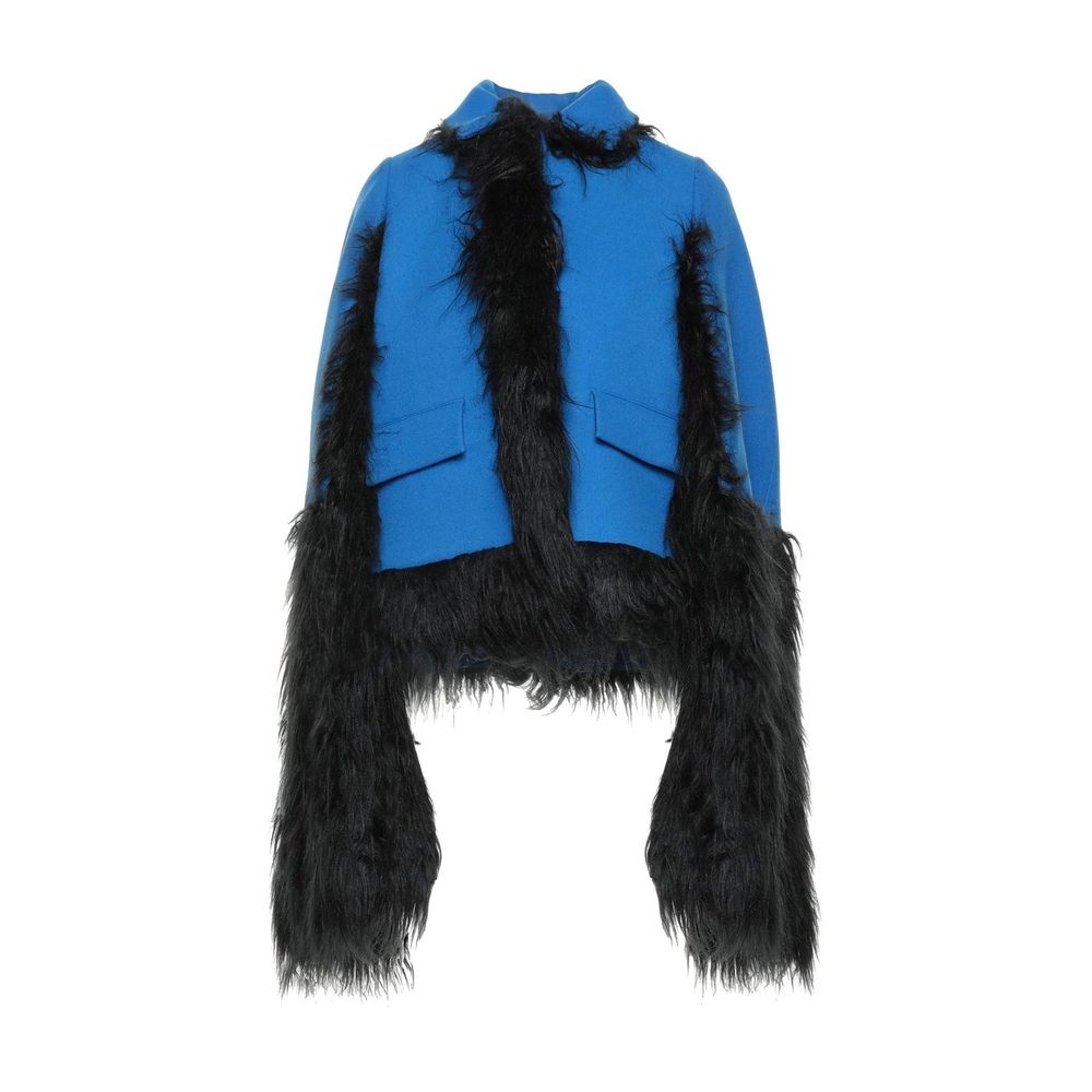 جاكيت كيب مزين بالفرو الصناعي من Maison Margiela
